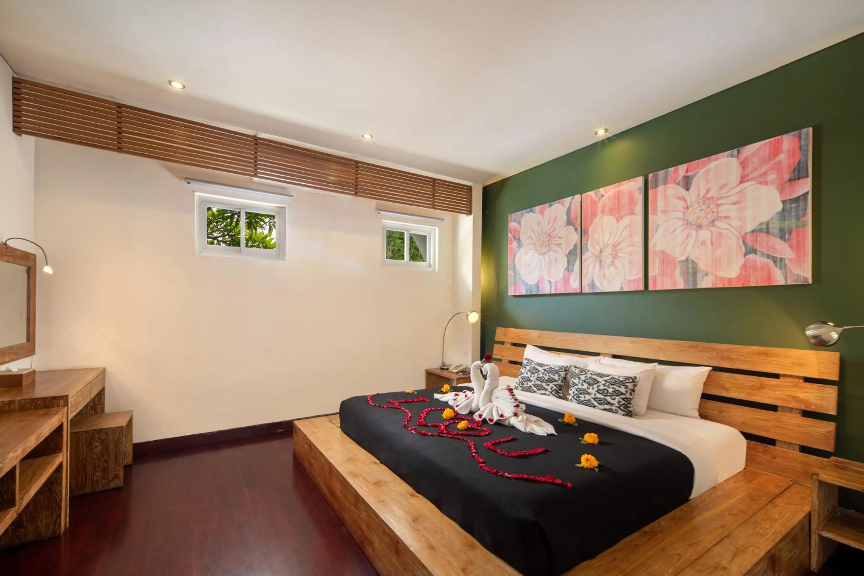 Bed in The Seiryu Boutique Bali Villas