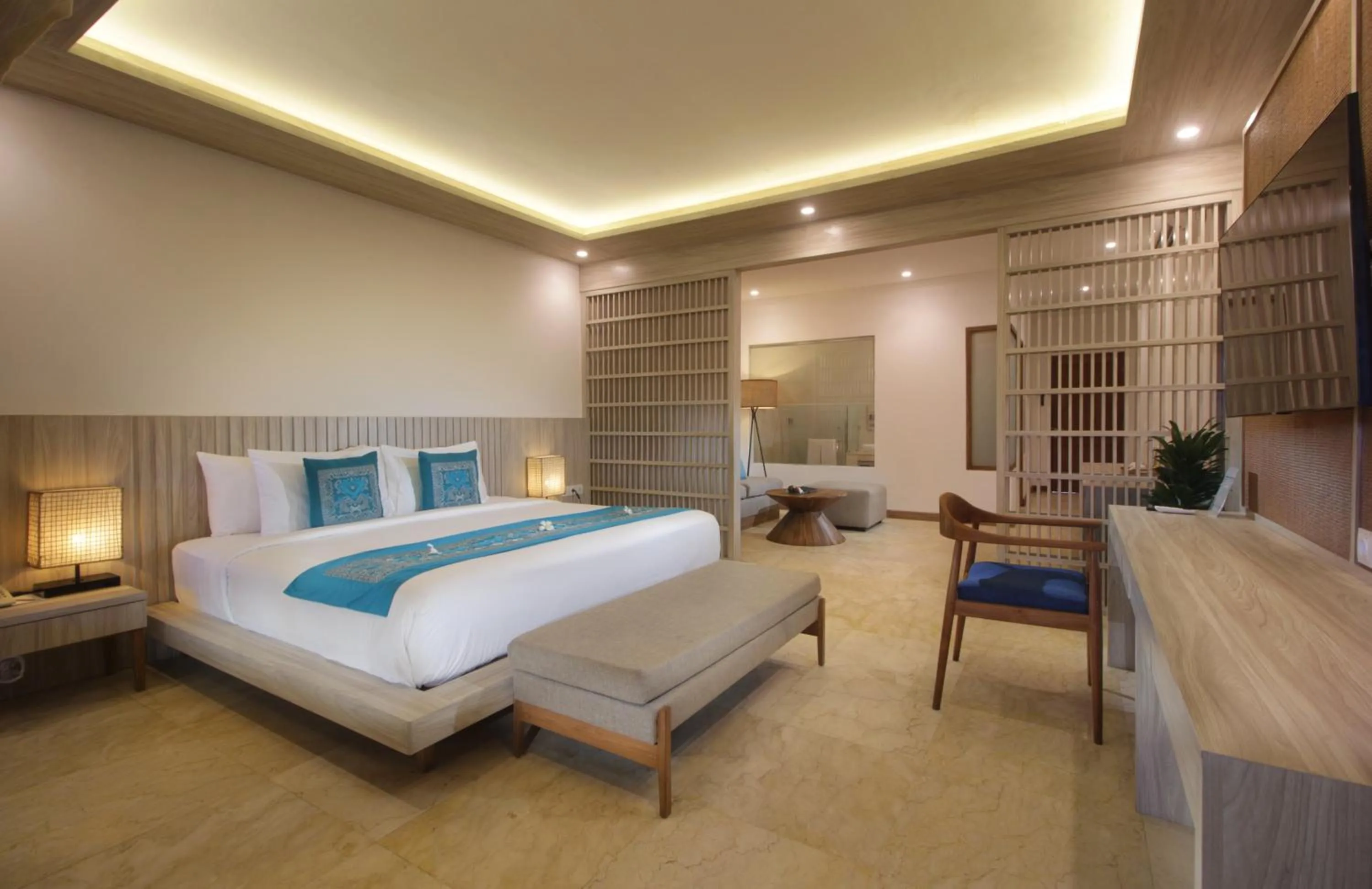 Living room, Bed in Sagara Villas and Suites Sanur by AHM