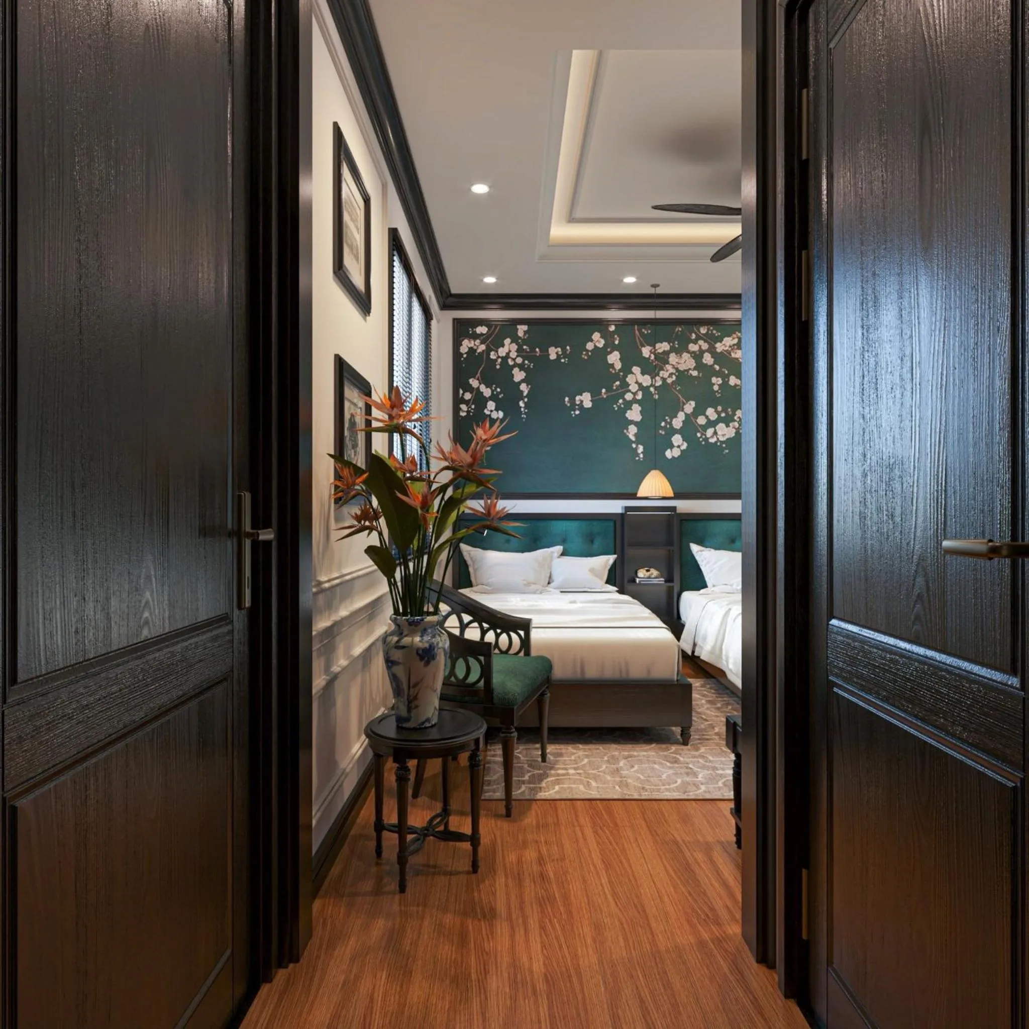 Bed in Thuy Duong Boutique Hotel Hue