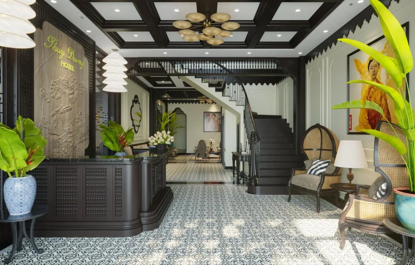 Seating area in Thuy Duong Boutique Hotel Hue