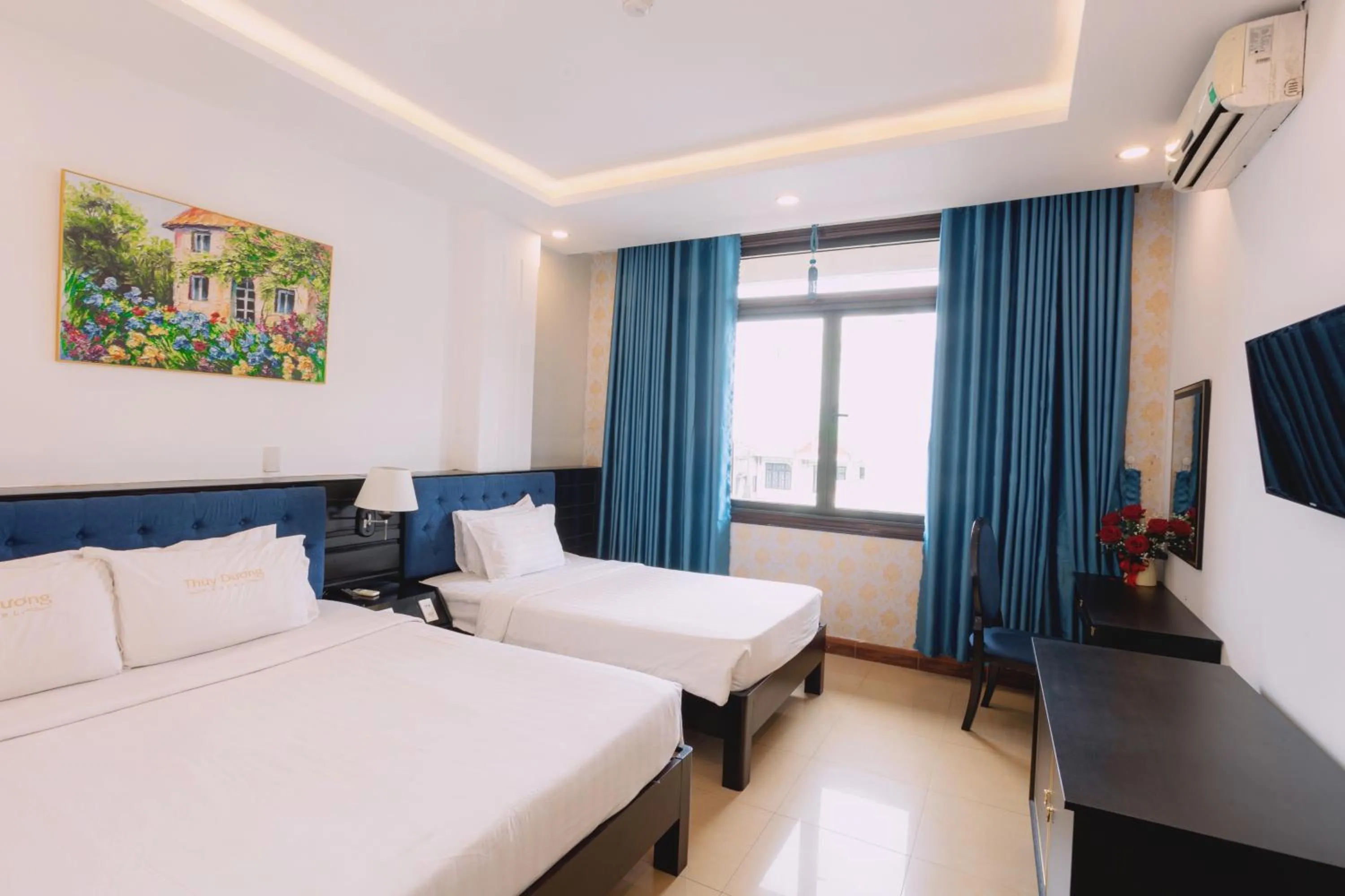 Bed in Thuy Duong Boutique Hotel Hue