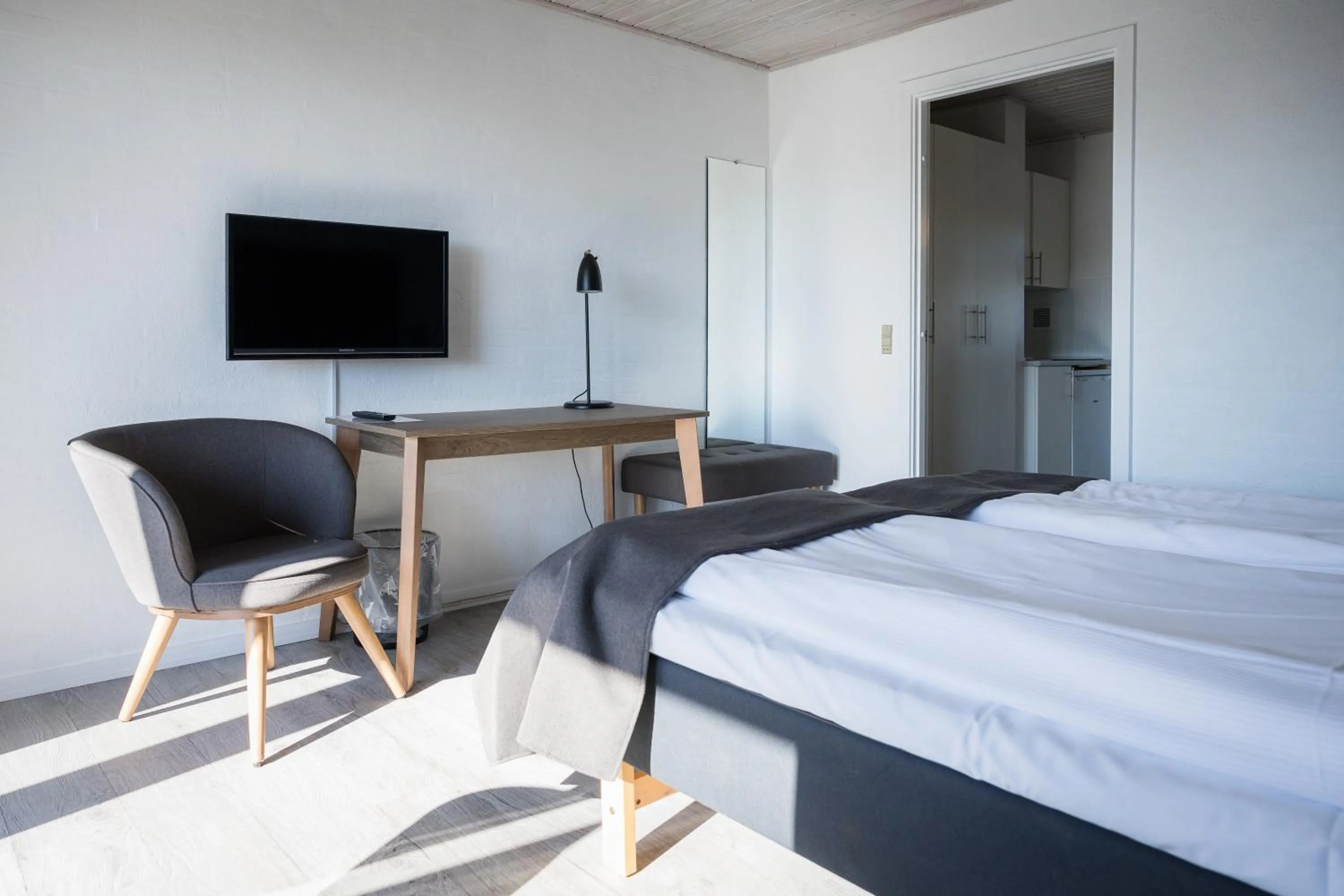 Bed in Hotel Friheden