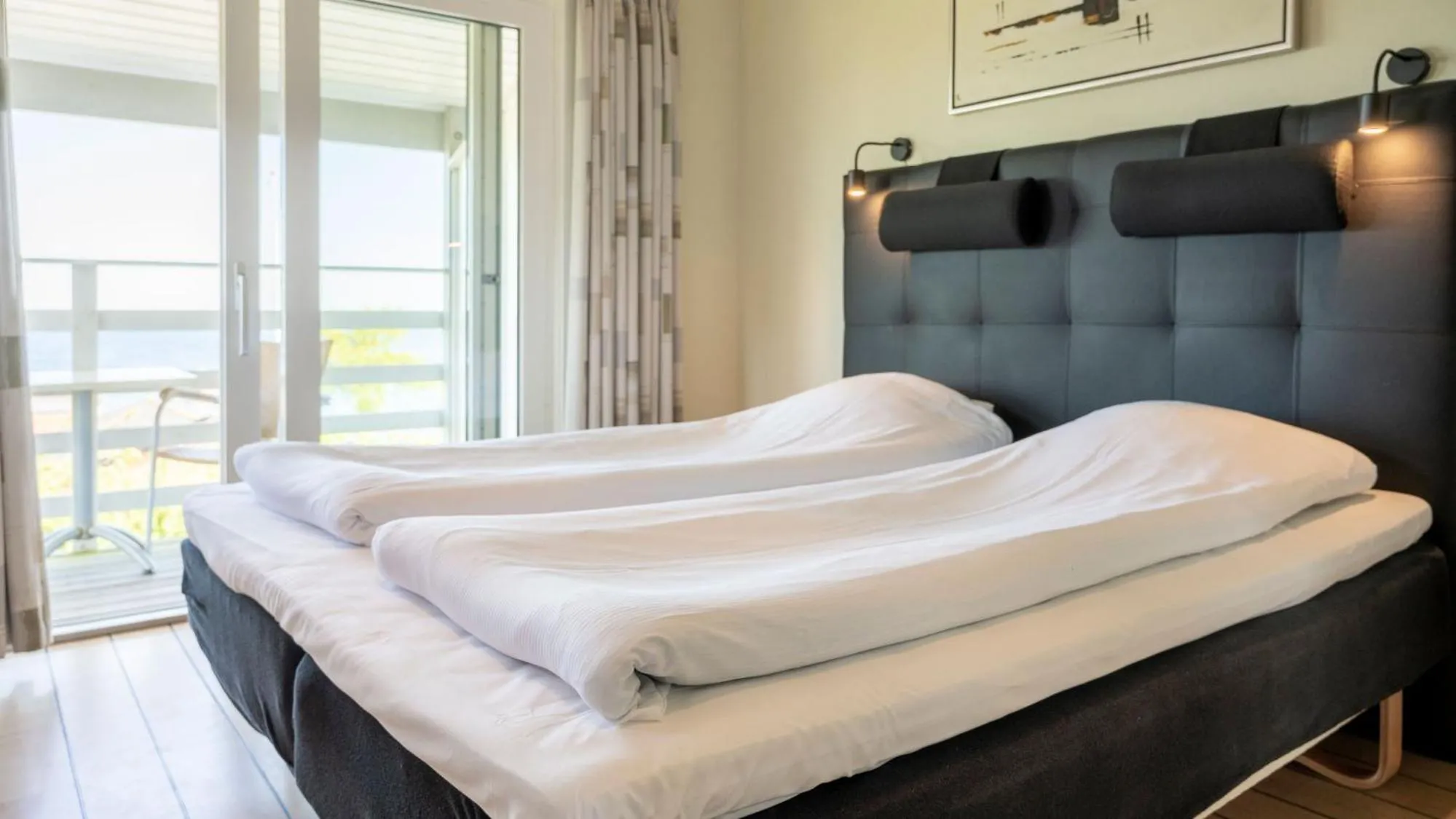Bed in Hotel Friheden