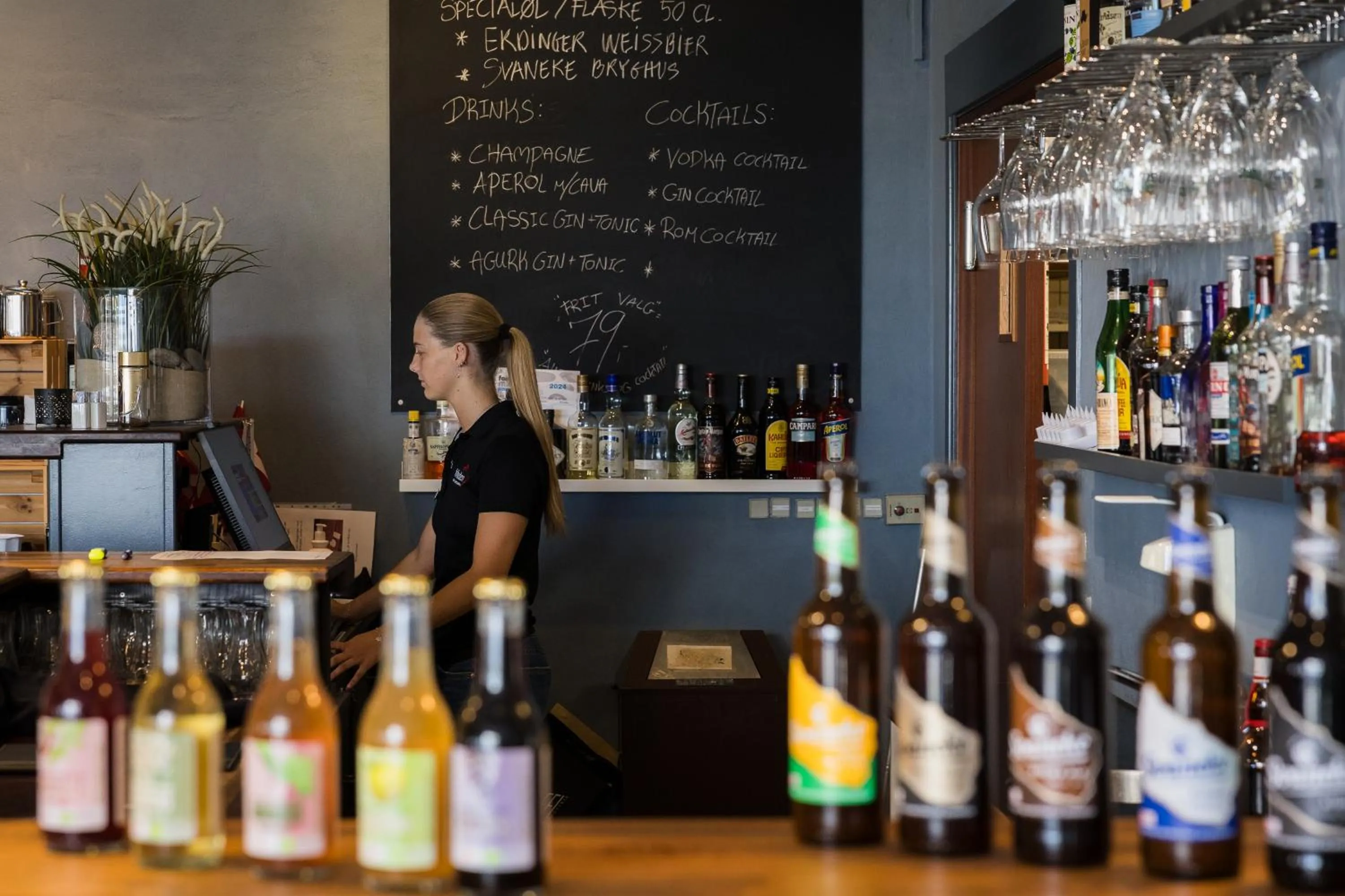 Lounge or bar in Hotel Friheden