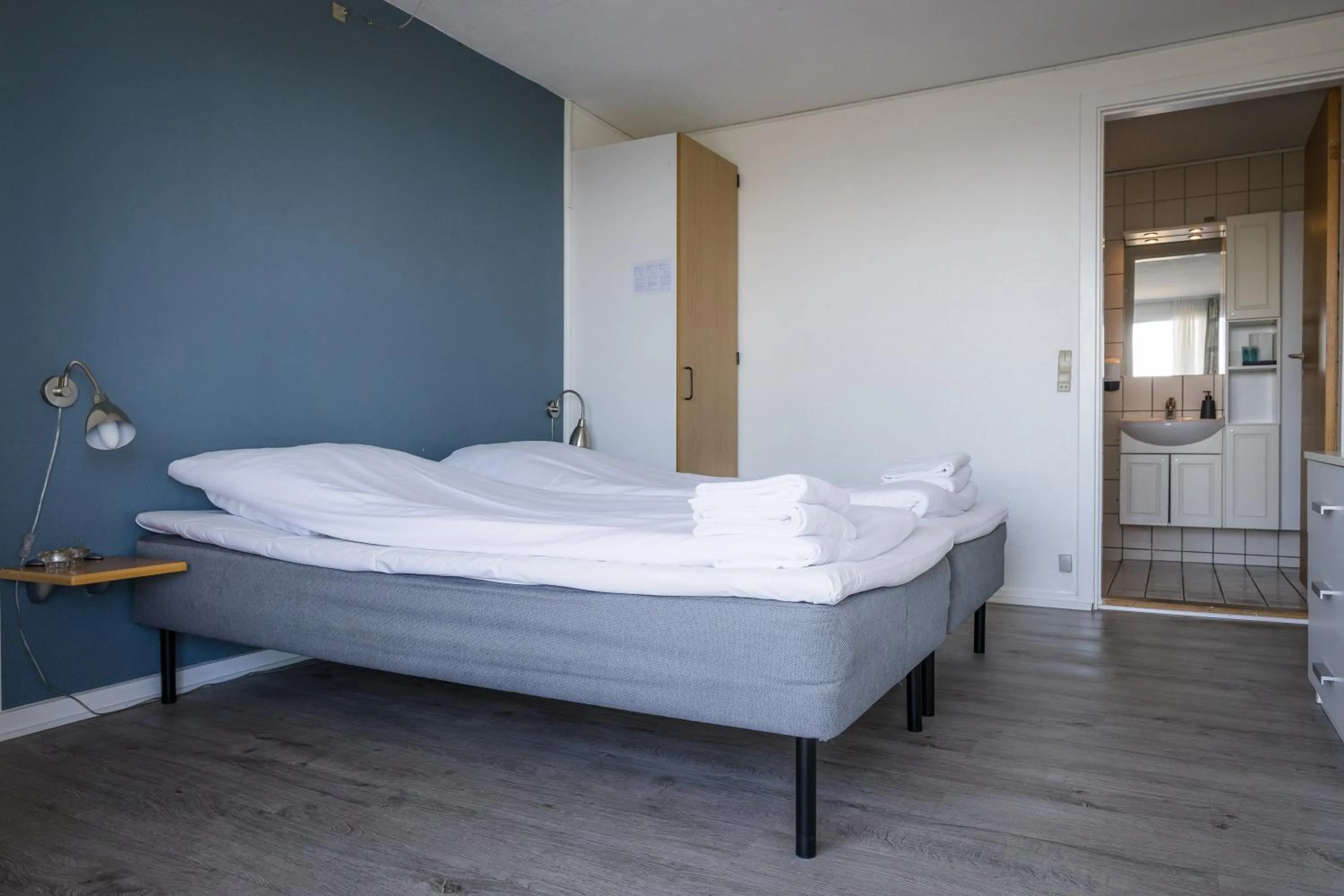 Bed in Hotel Friheden