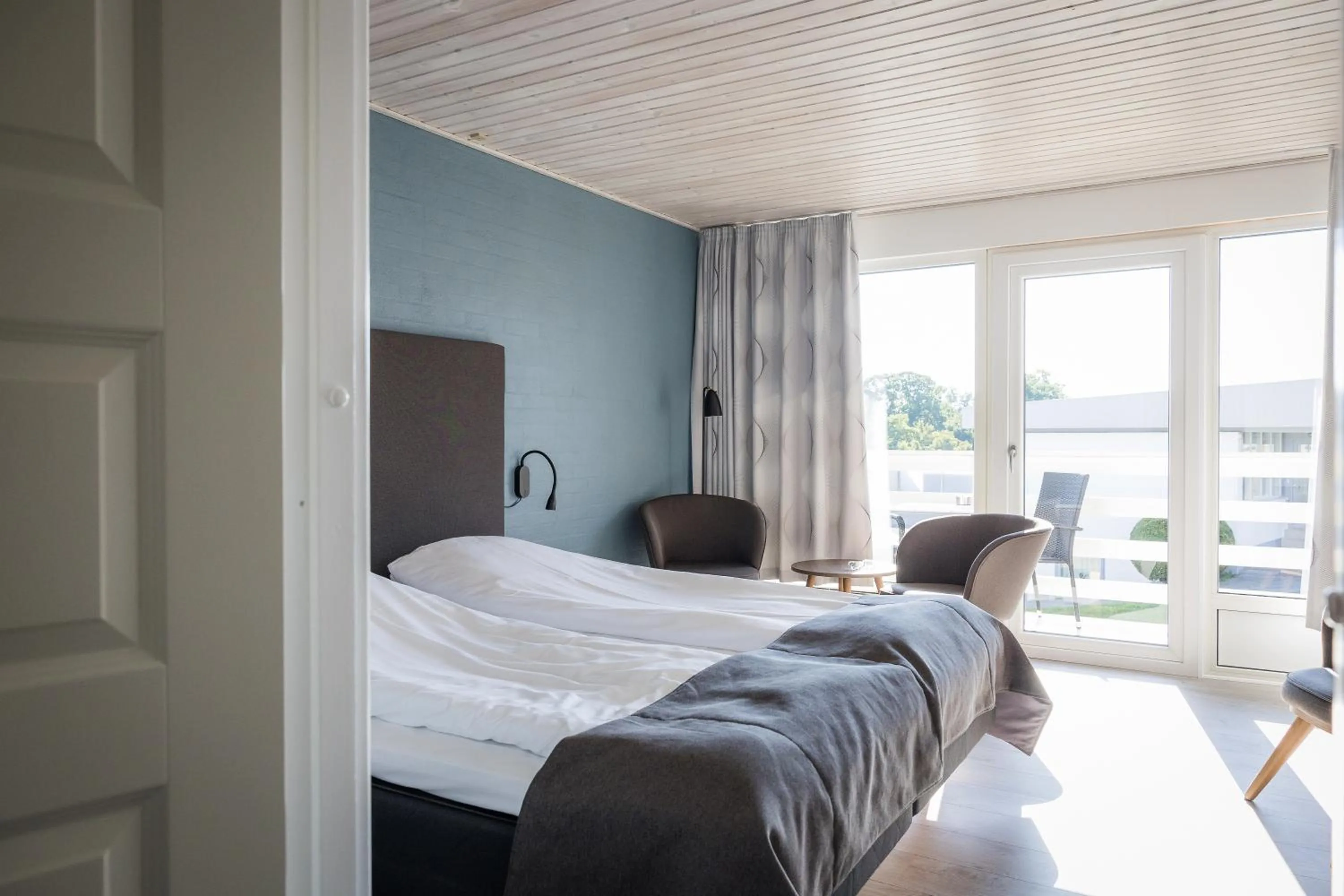 Bed in Hotel Friheden