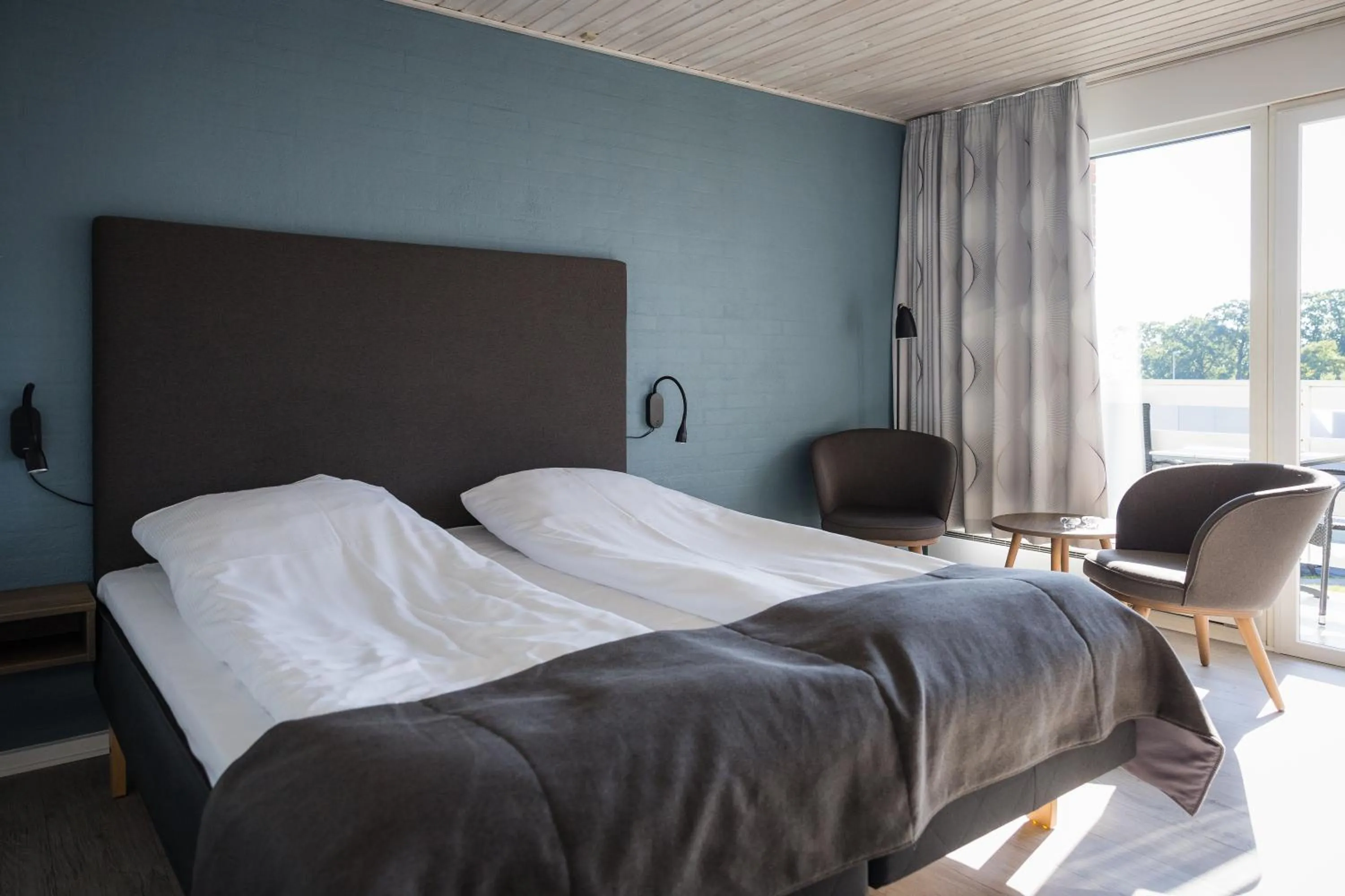 Bed in Hotel Friheden