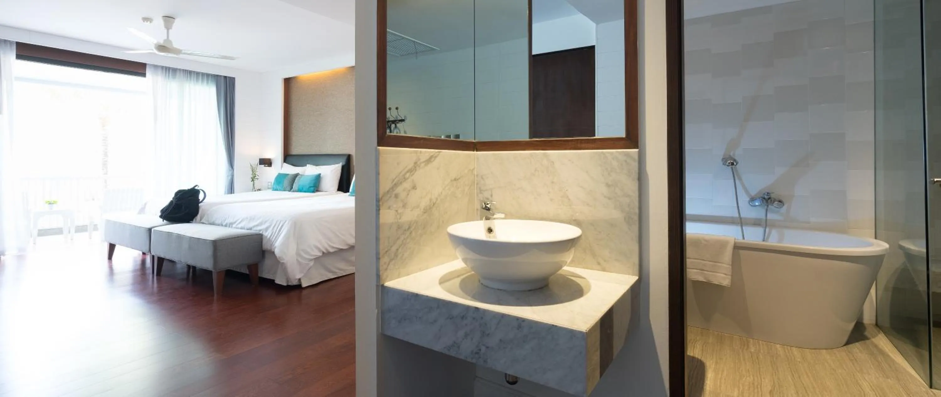 Bathroom, Bed in Loligo Resort Hua Hin