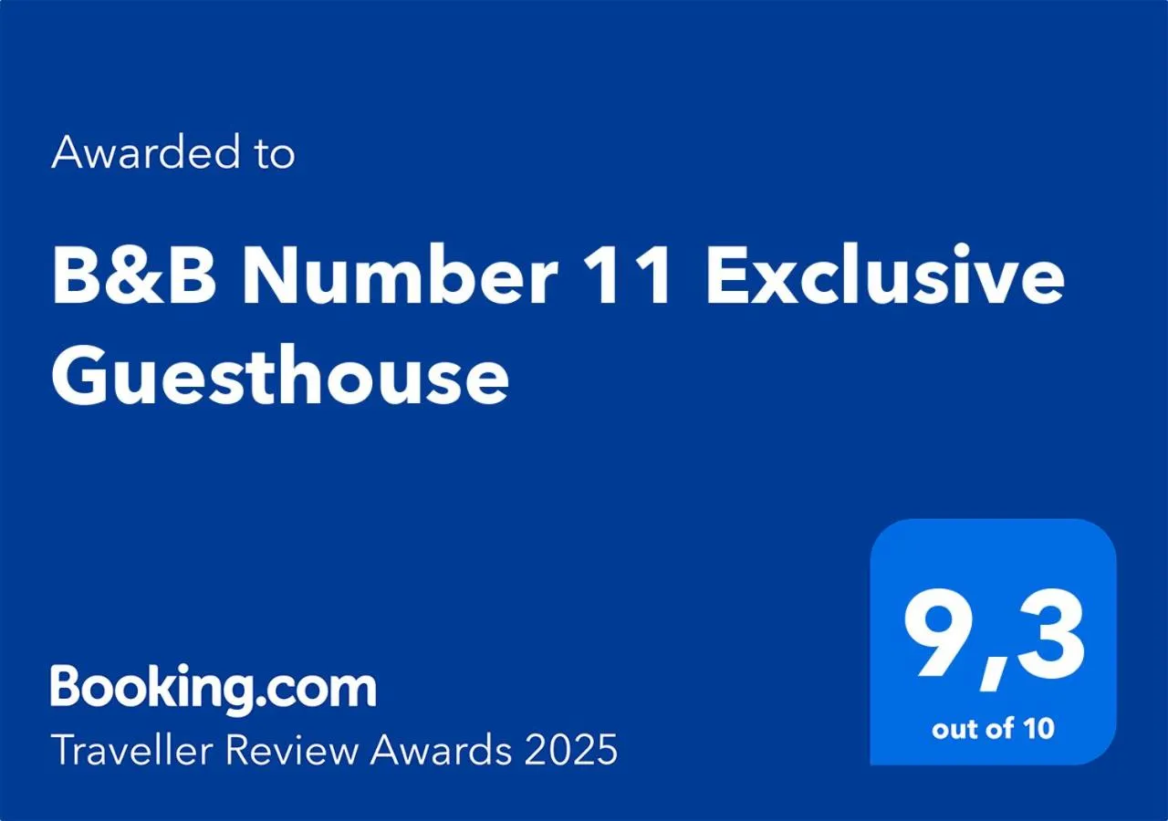 Property logo or sign in B&B Number 11 Exclusive Guesthouse