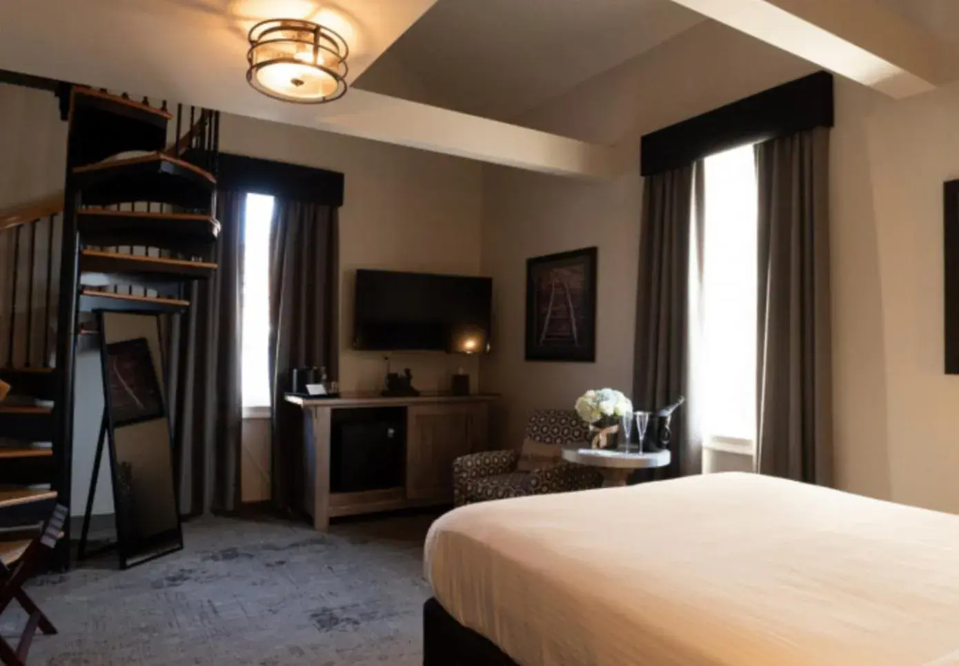 Bed in The Railroad Inn Bed in The Railroad Inn