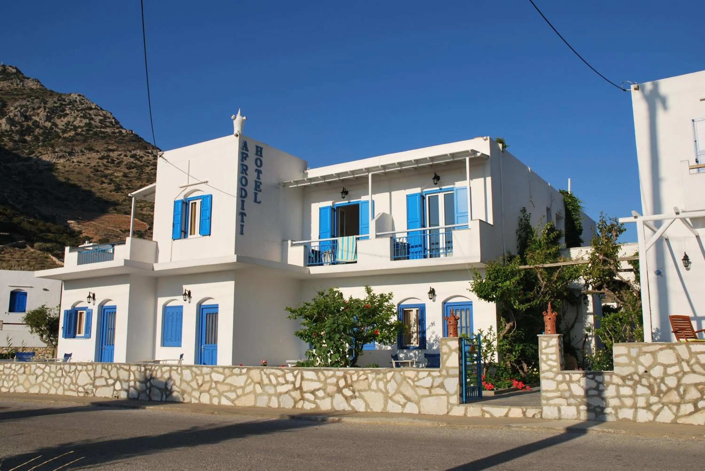 Facade/entrance in Afroditi Hotel