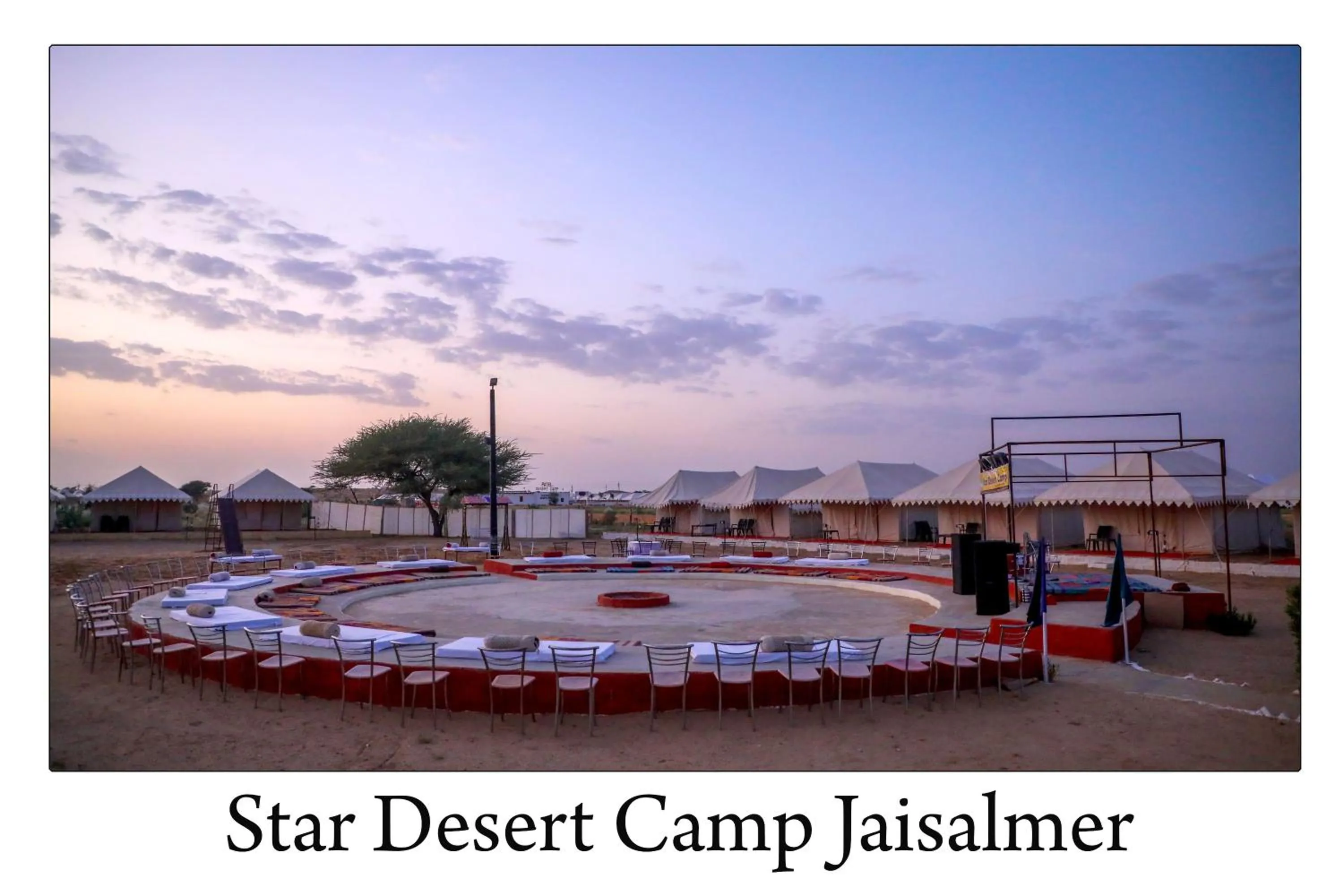 Sunset in Star Desert Camp Jaisalmer