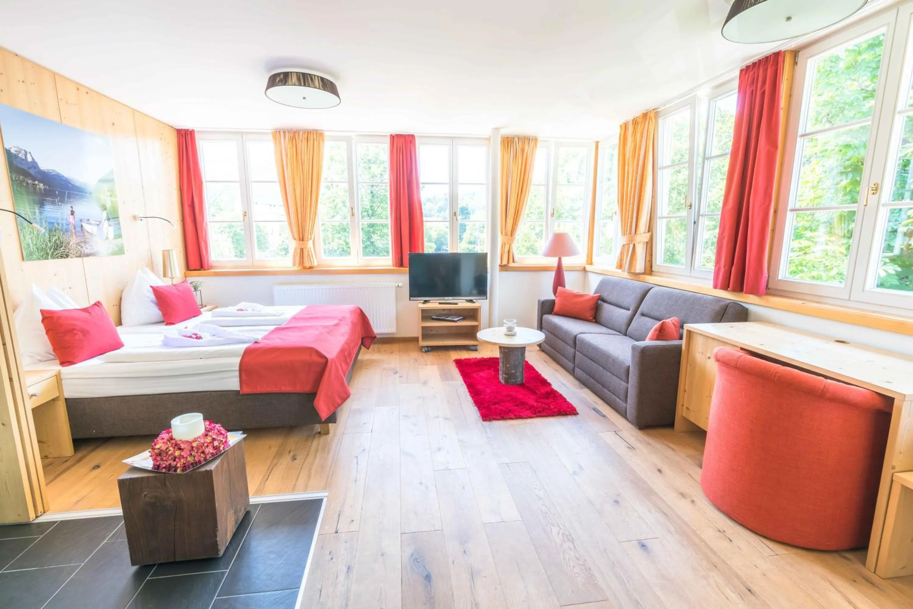 Bed in Boutiquehotel Hubertushof