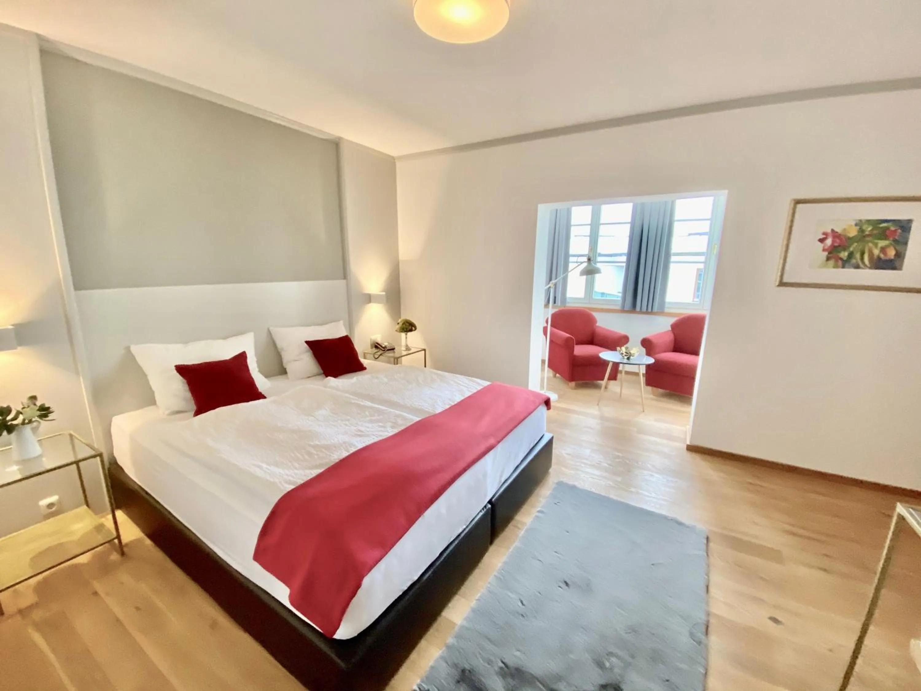 Bed in Boutiquehotel Hubertushof