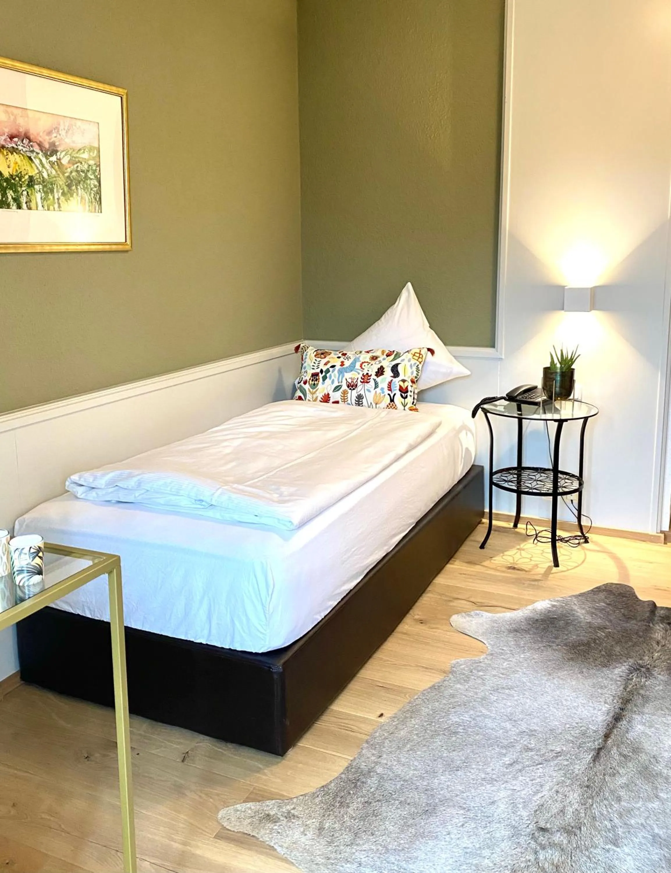 Bed in Boutiquehotel Hubertushof