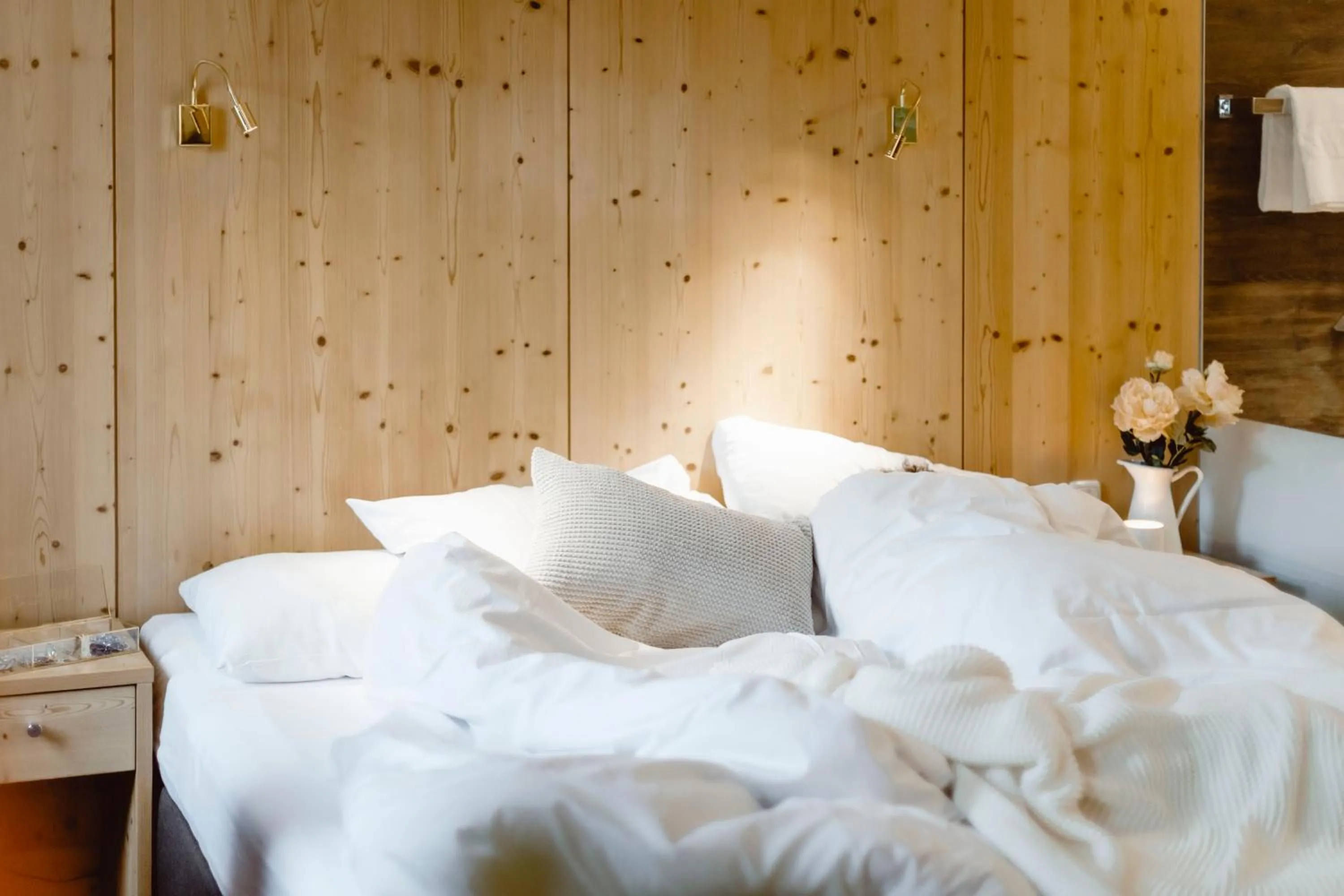 Bed in Boutiquehotel Hubertushof