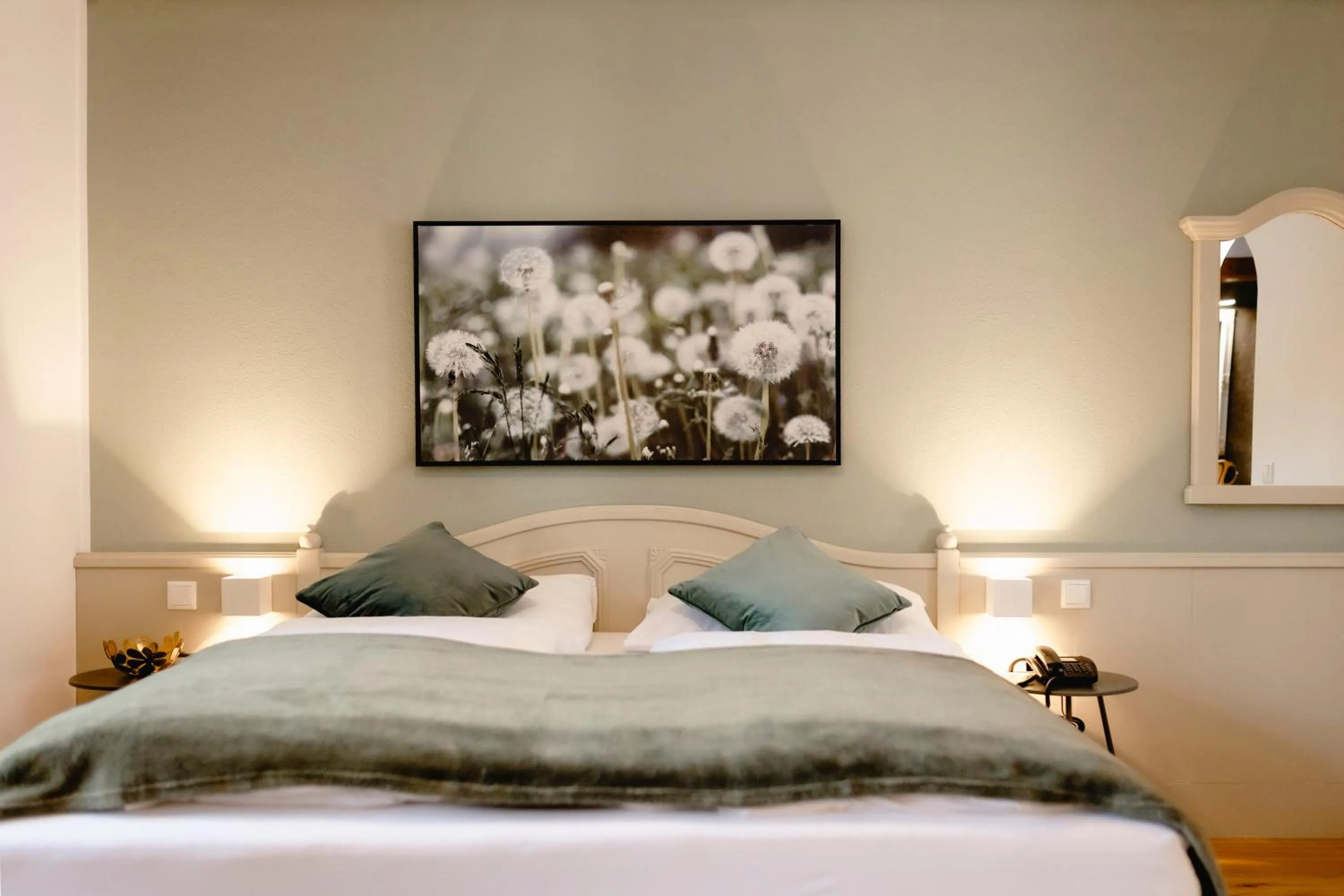 Bedroom, Bed in Boutiquehotel Hubertushof