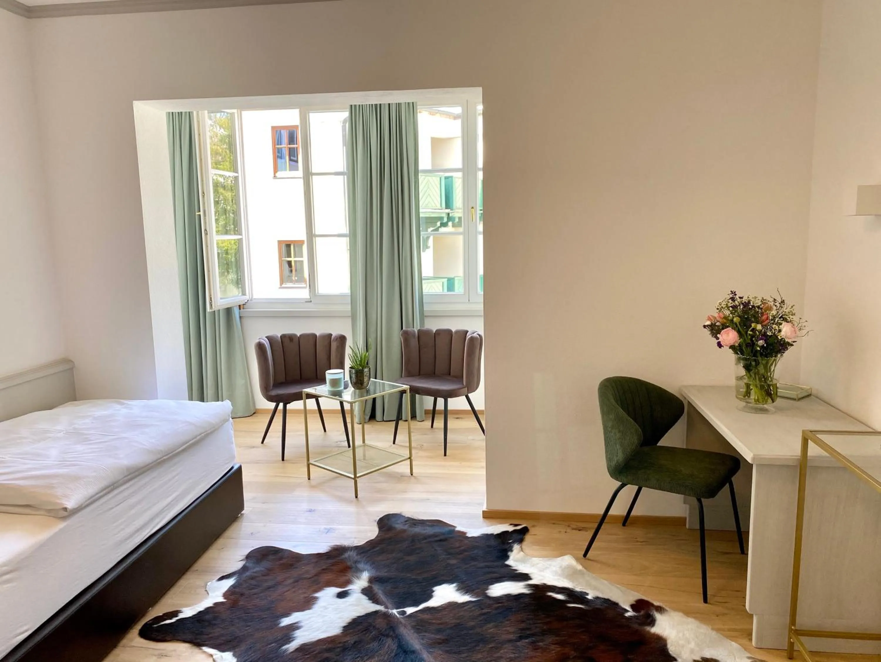 Bed in Boutiquehotel Hubertushof