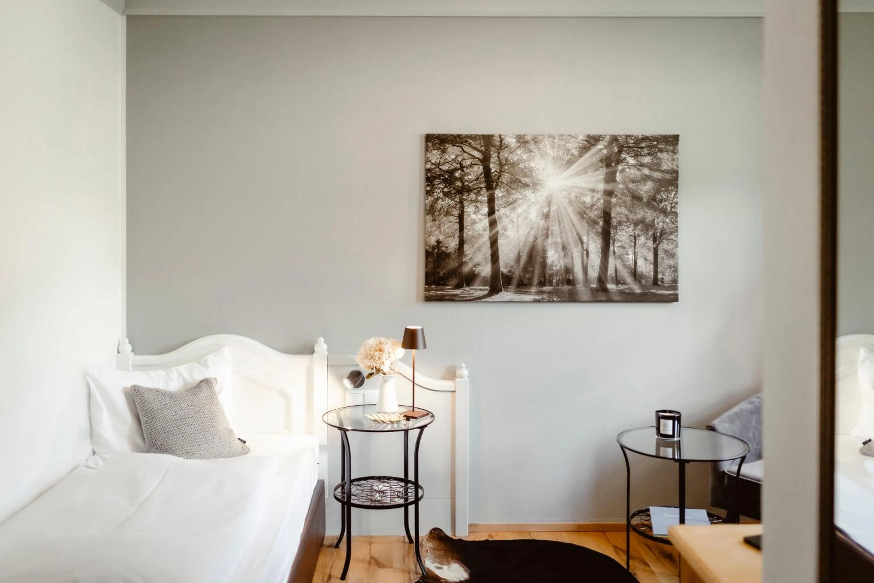 Bed in Boutiquehotel Hubertushof