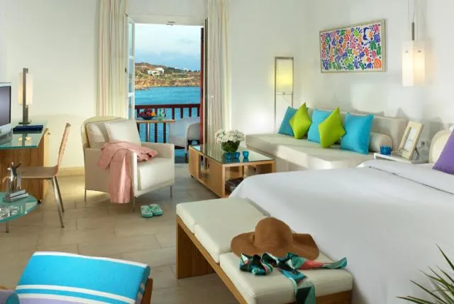 Bedroom, Bed in Petasos Beach Resort & Spa - Small Luxury Hotels of the World