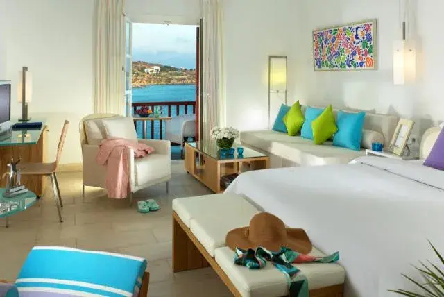 Bedroom, Bed in Petasos Beach Resort & Spa - Small Luxury Hotels of the World Bedroom, Bed in Petasos Beach Resort & Spa - Small Luxury Hotels of the World