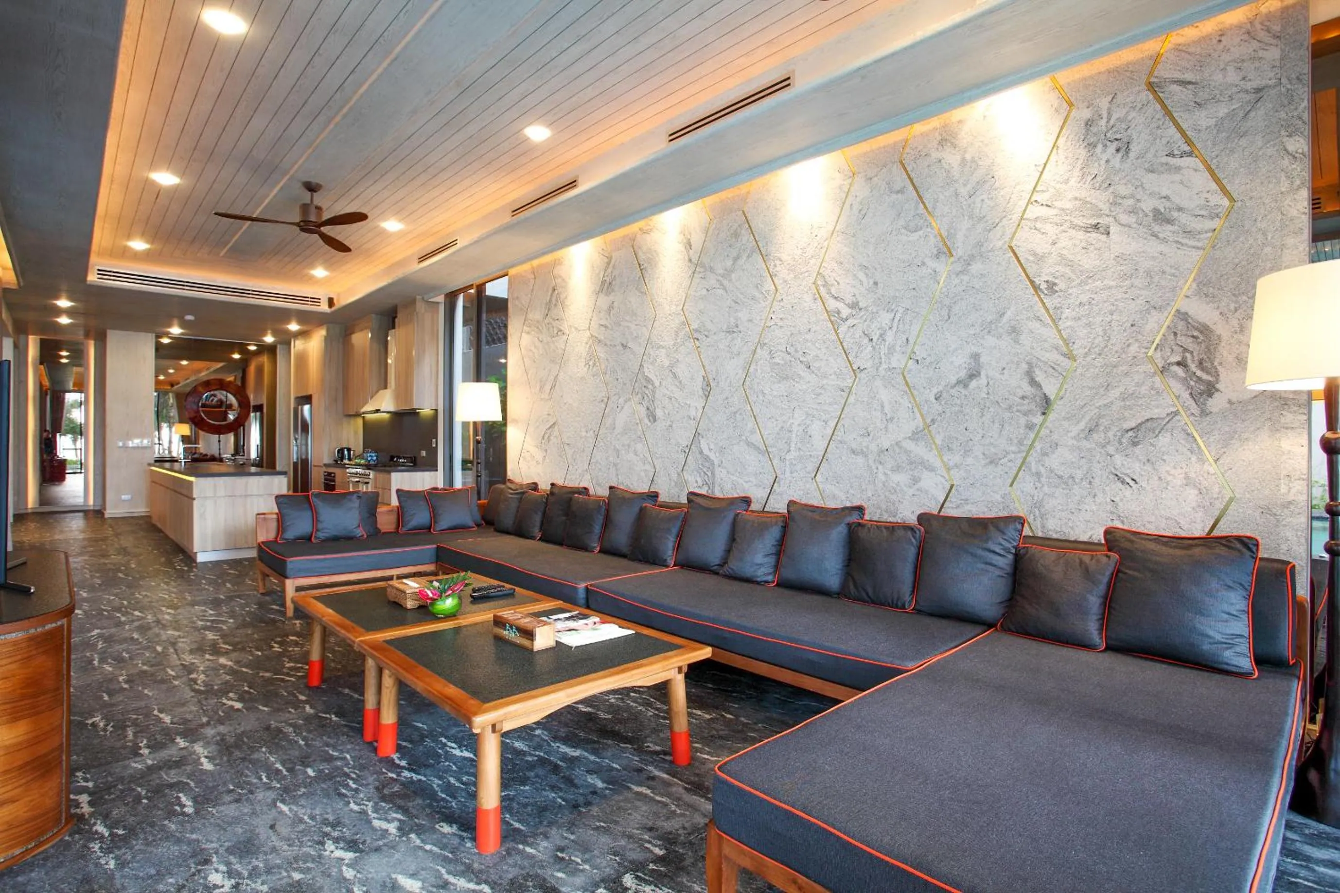 Living room in Baba Beach Club Natai Luxury Pool Villa Hotel by Sri panwa - SHA Plus