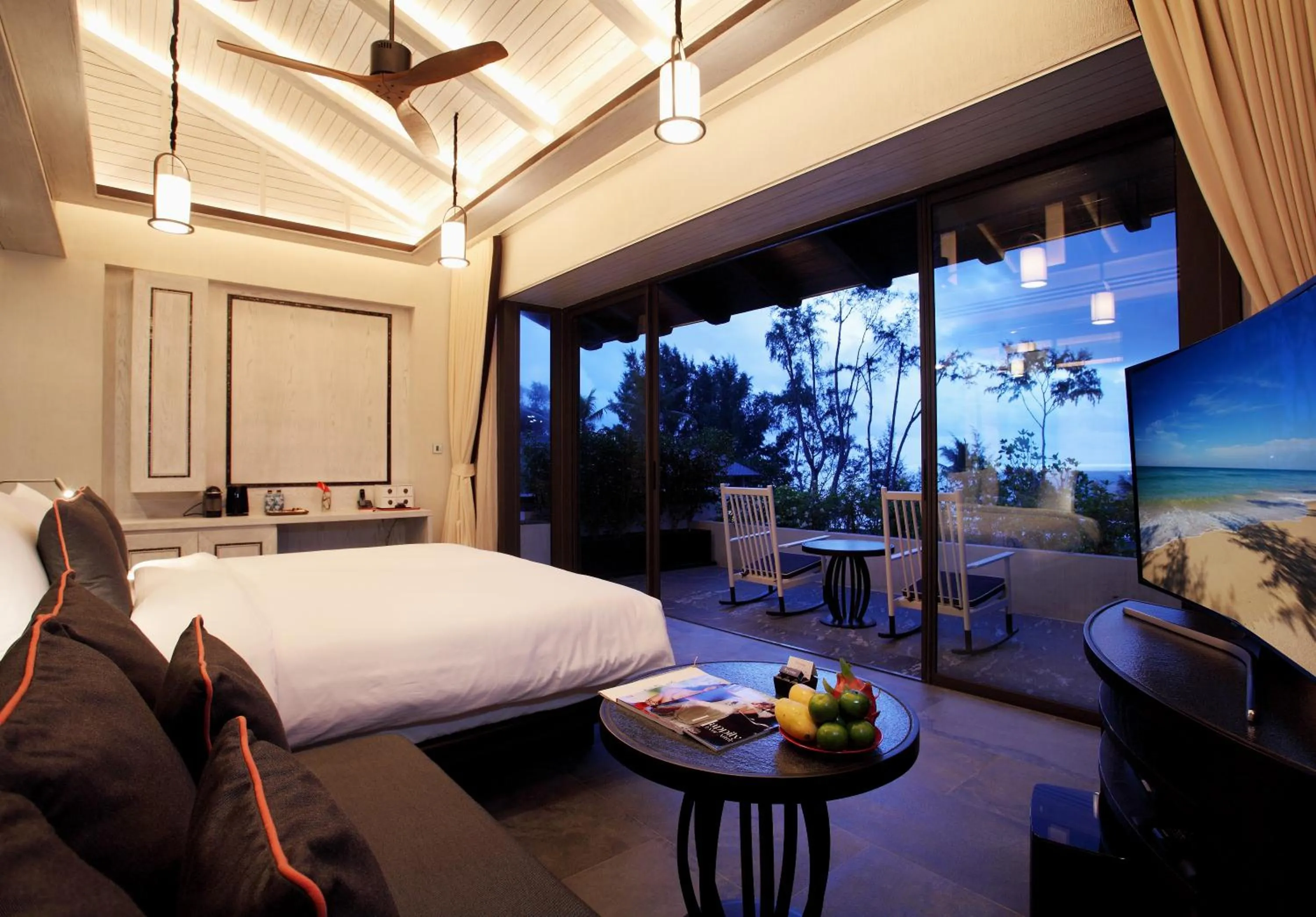 Balcony/Terrace, Bed in Baba Beach Club Natai Luxury Pool Villa Hotel by Sri panwa - SHA Plus