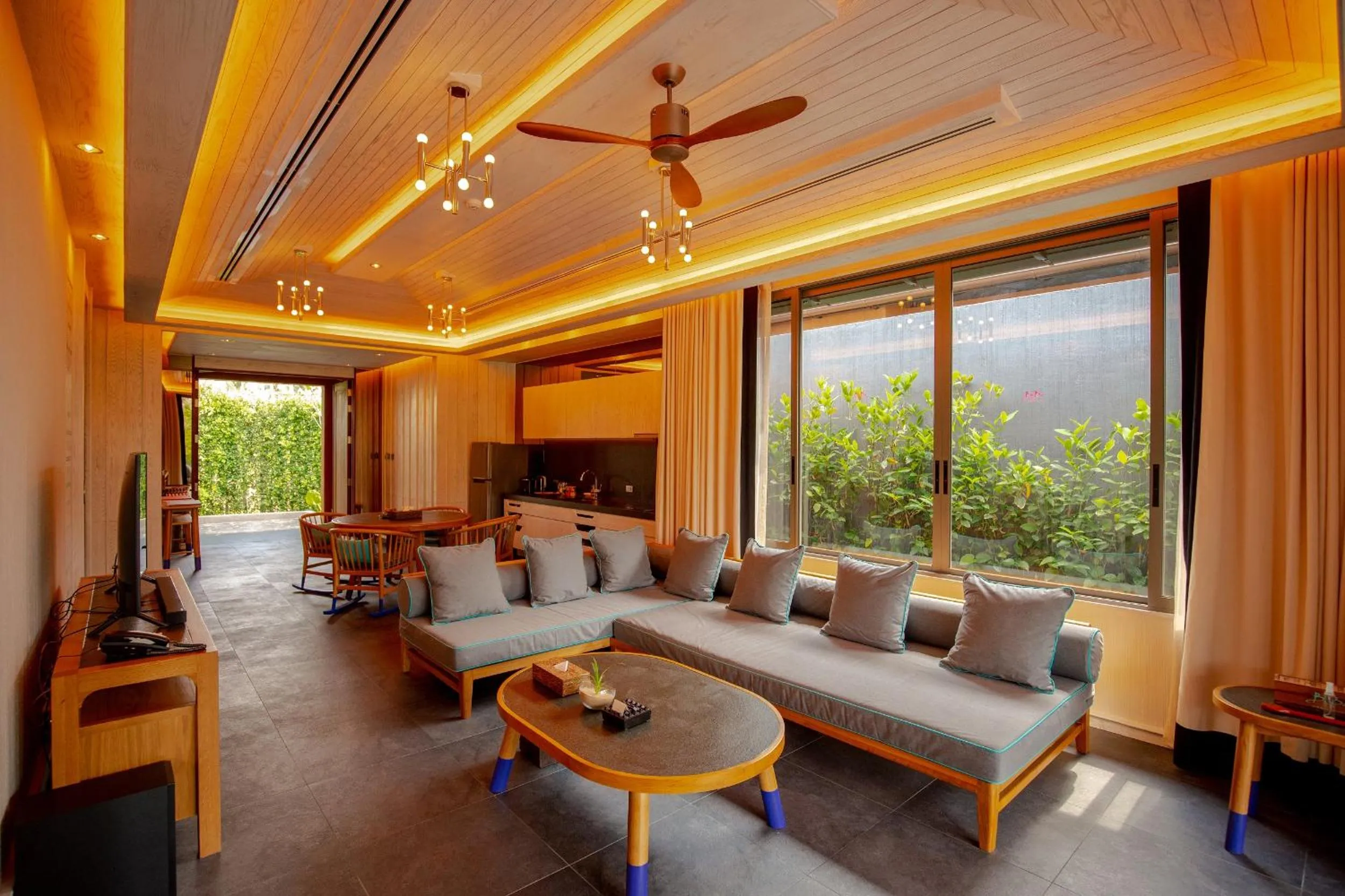 Living room in Baba Beach Club Natai Luxury Pool Villa Hotel by Sri panwa - SHA Plus