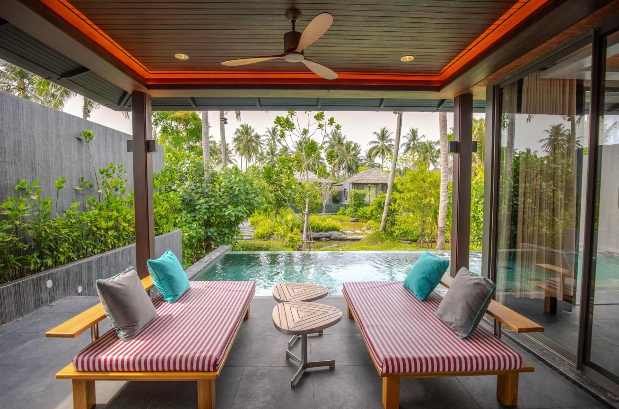 Patio in Baba Beach Club Natai Luxury Pool Villa Hotel by Sri panwa - SHA Plus