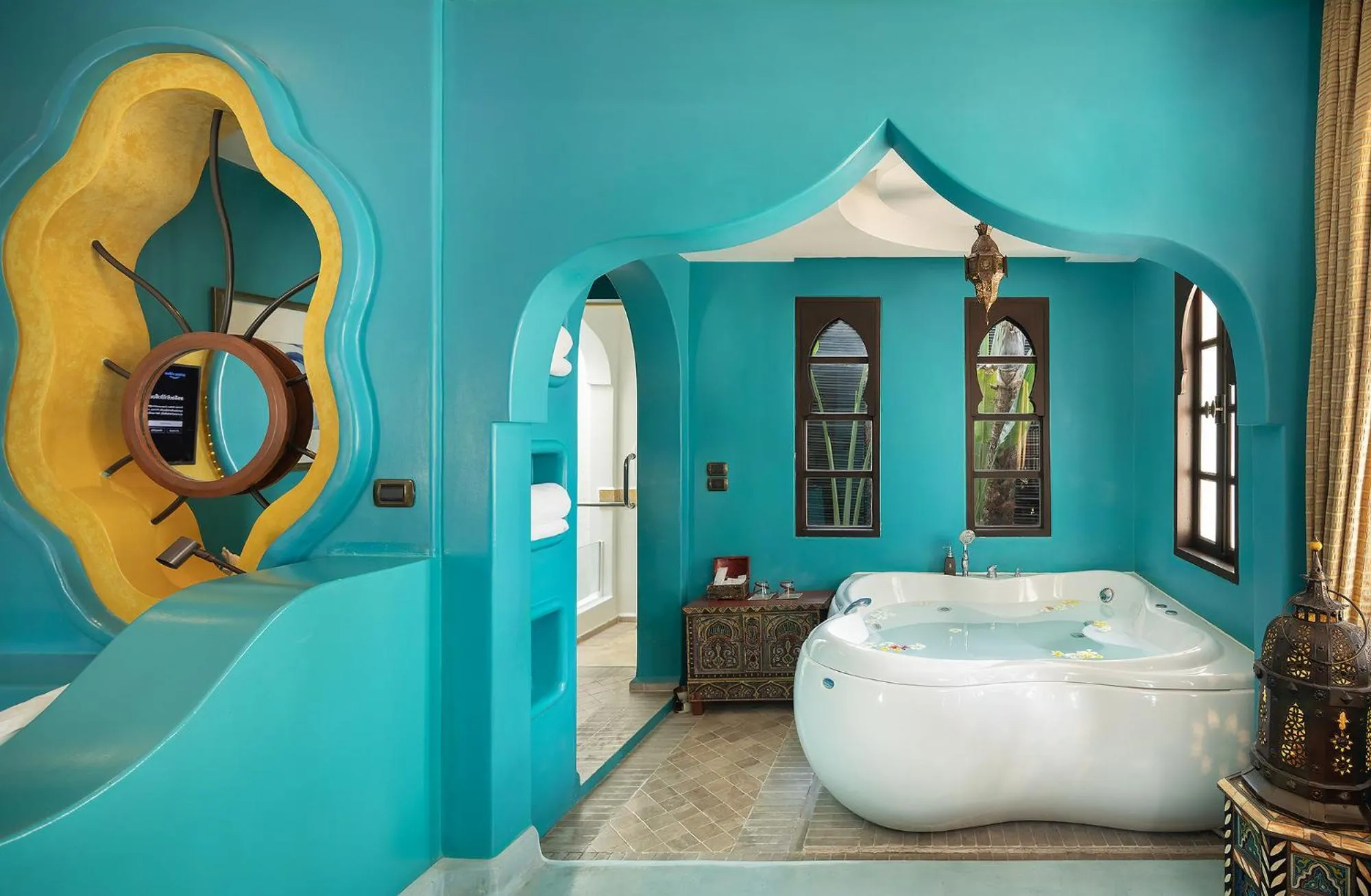 Bathroom, Bed in Villa Maroc Resort