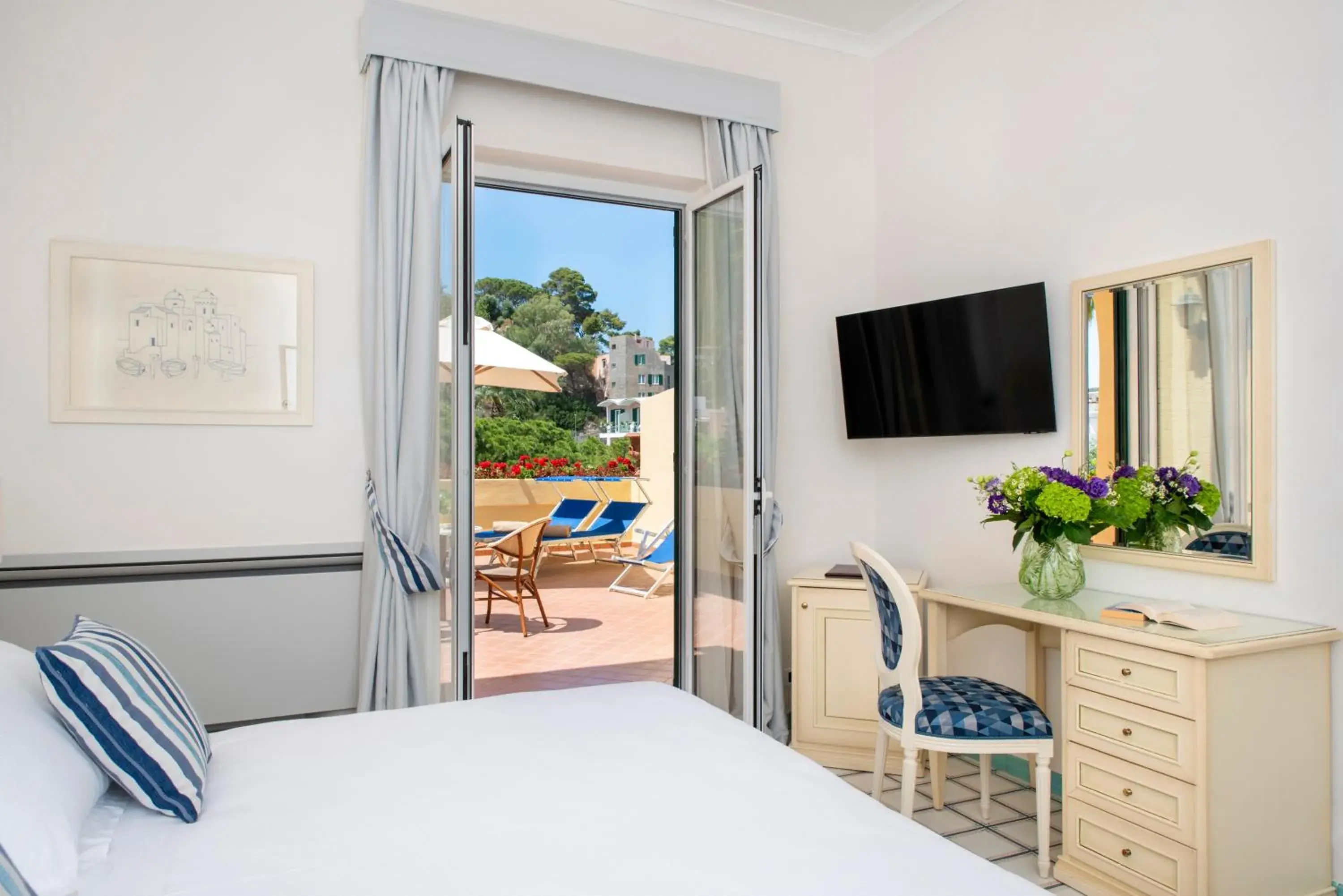 View (from property/room), Bed in La Reginella Resort & Spa View (from property/room), Bed in La Reginella Resort & Spa