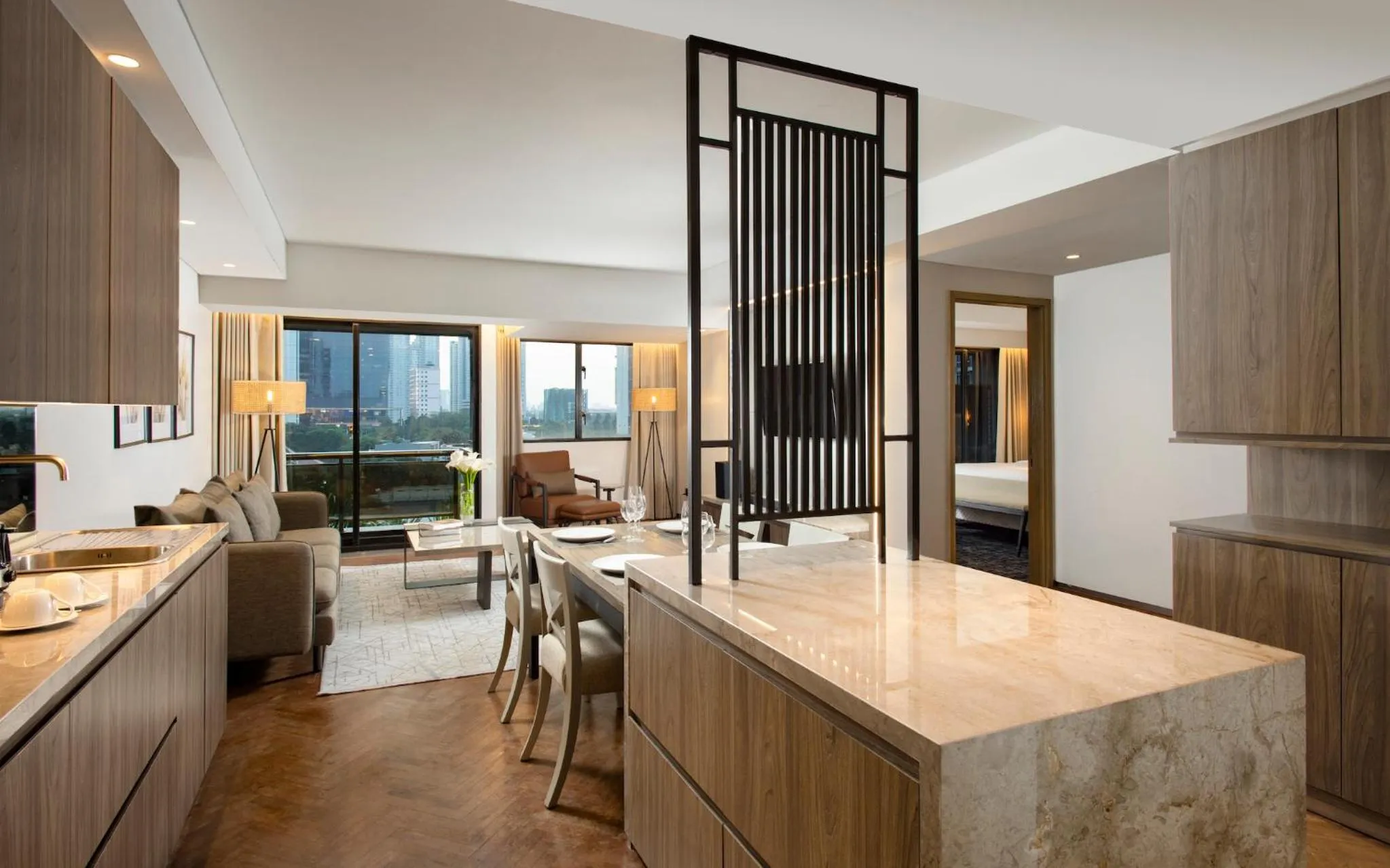 kitchen in Oakwood Suites Kuningan Jakarta