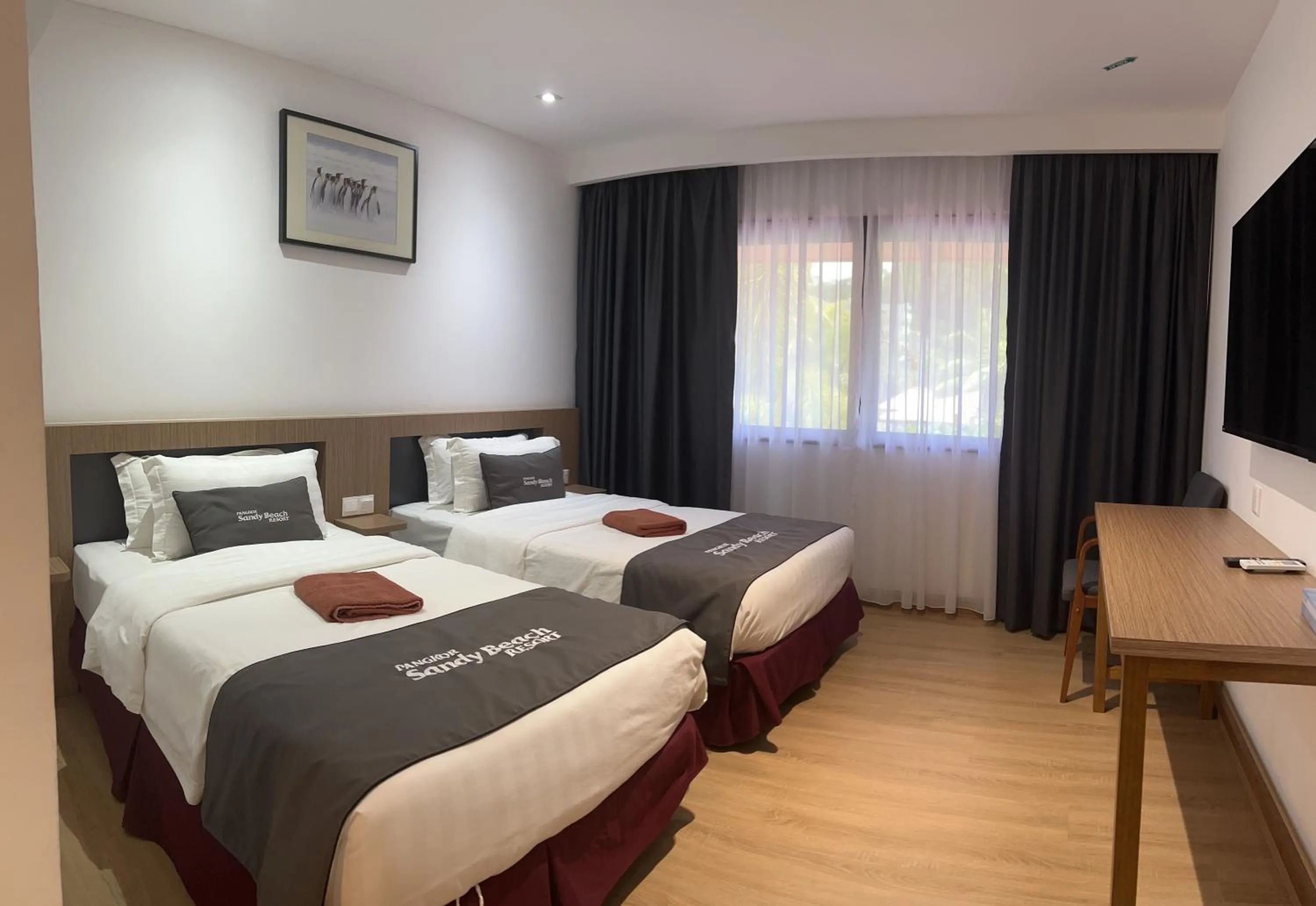 Bed in Pangkor Sandy Beach Resort