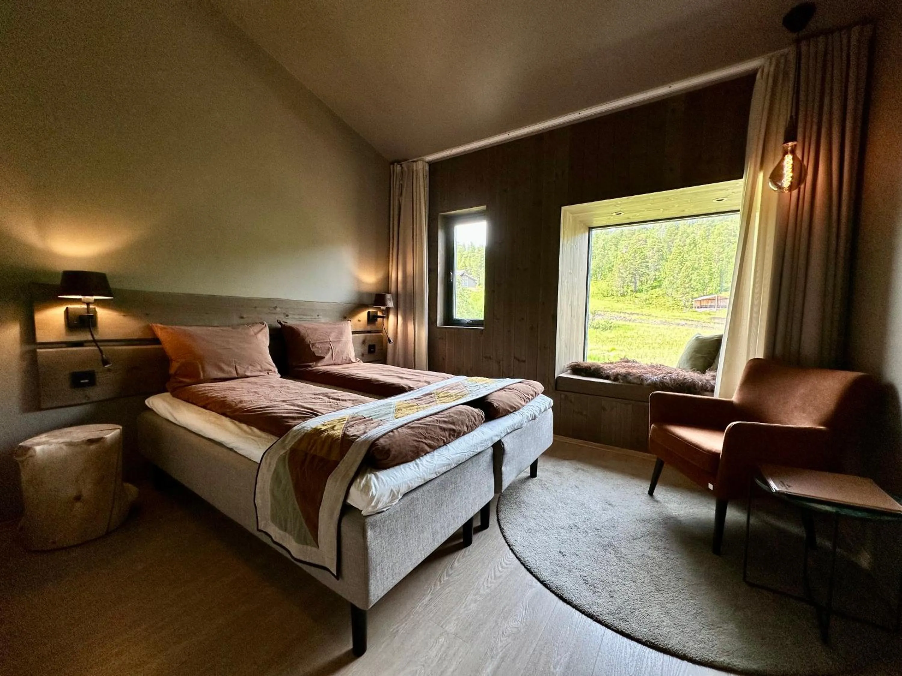 Bed in Bjørnfjell Mountain Lodge