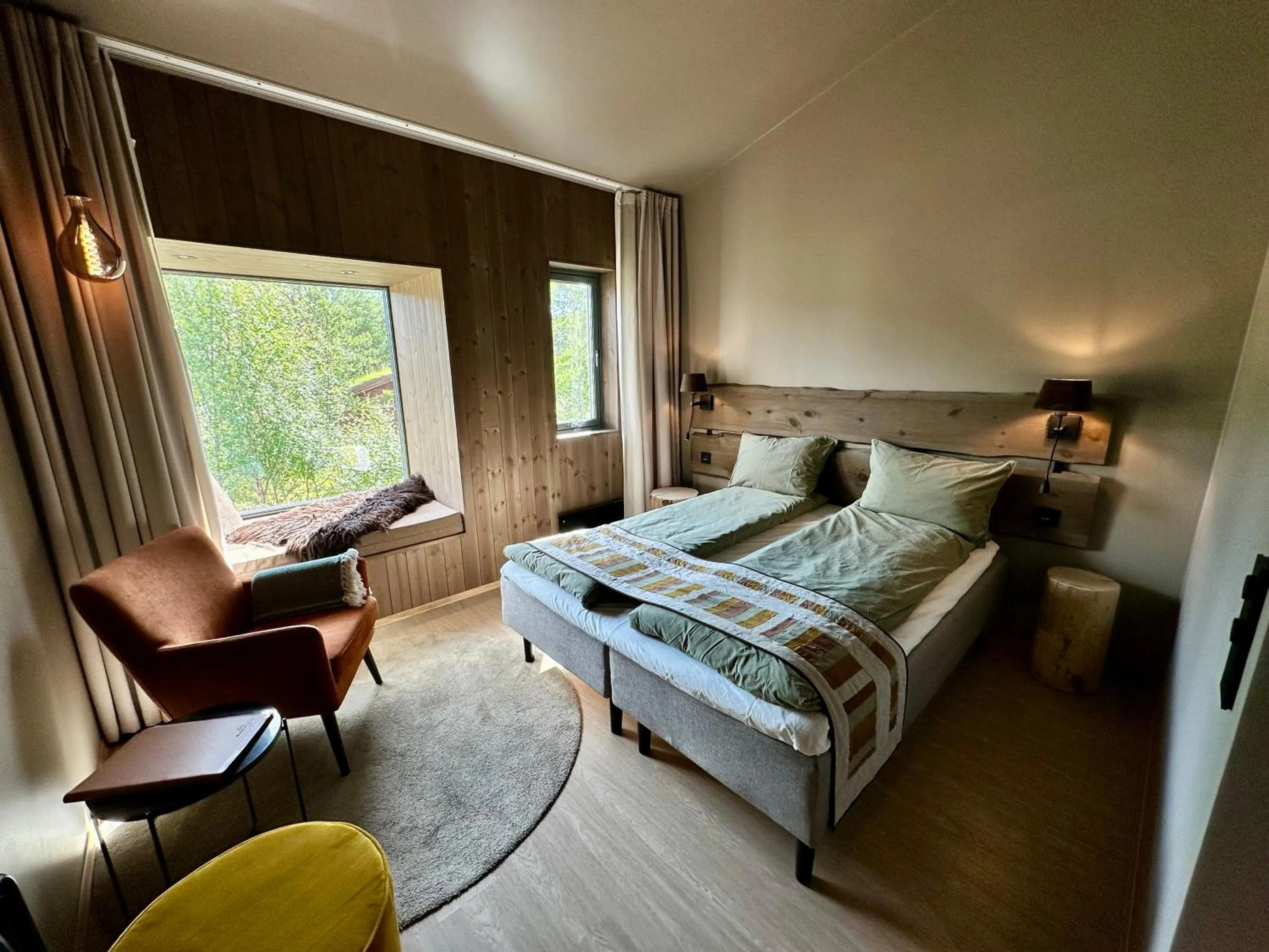 Bed in Bjørnfjell Mountain Lodge