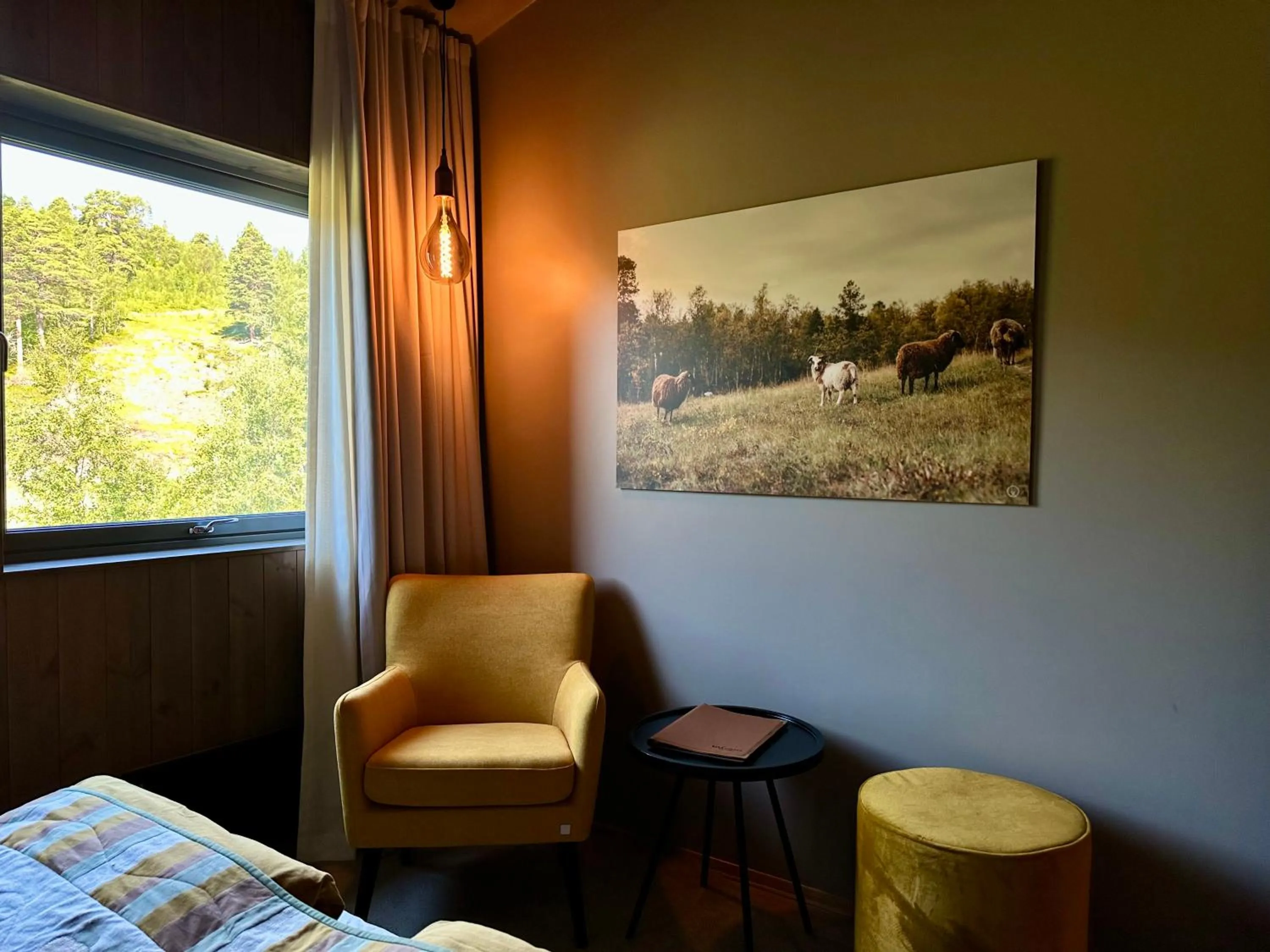 Seating area in Bjørnfjell Mountain Lodge