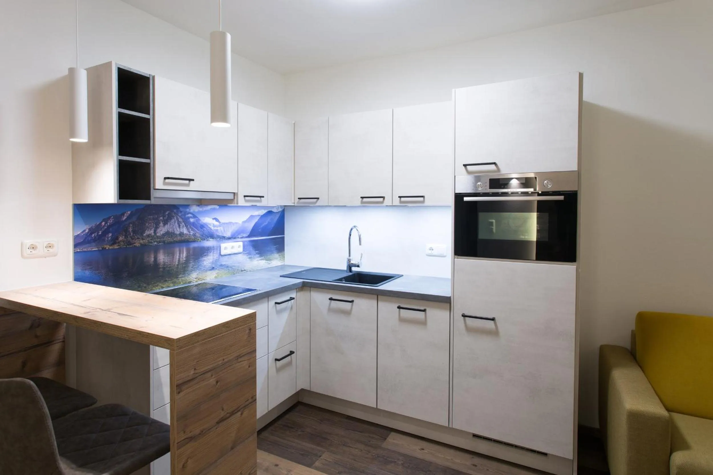 Kitchen or kitchenette in Aparthotel Tyrol