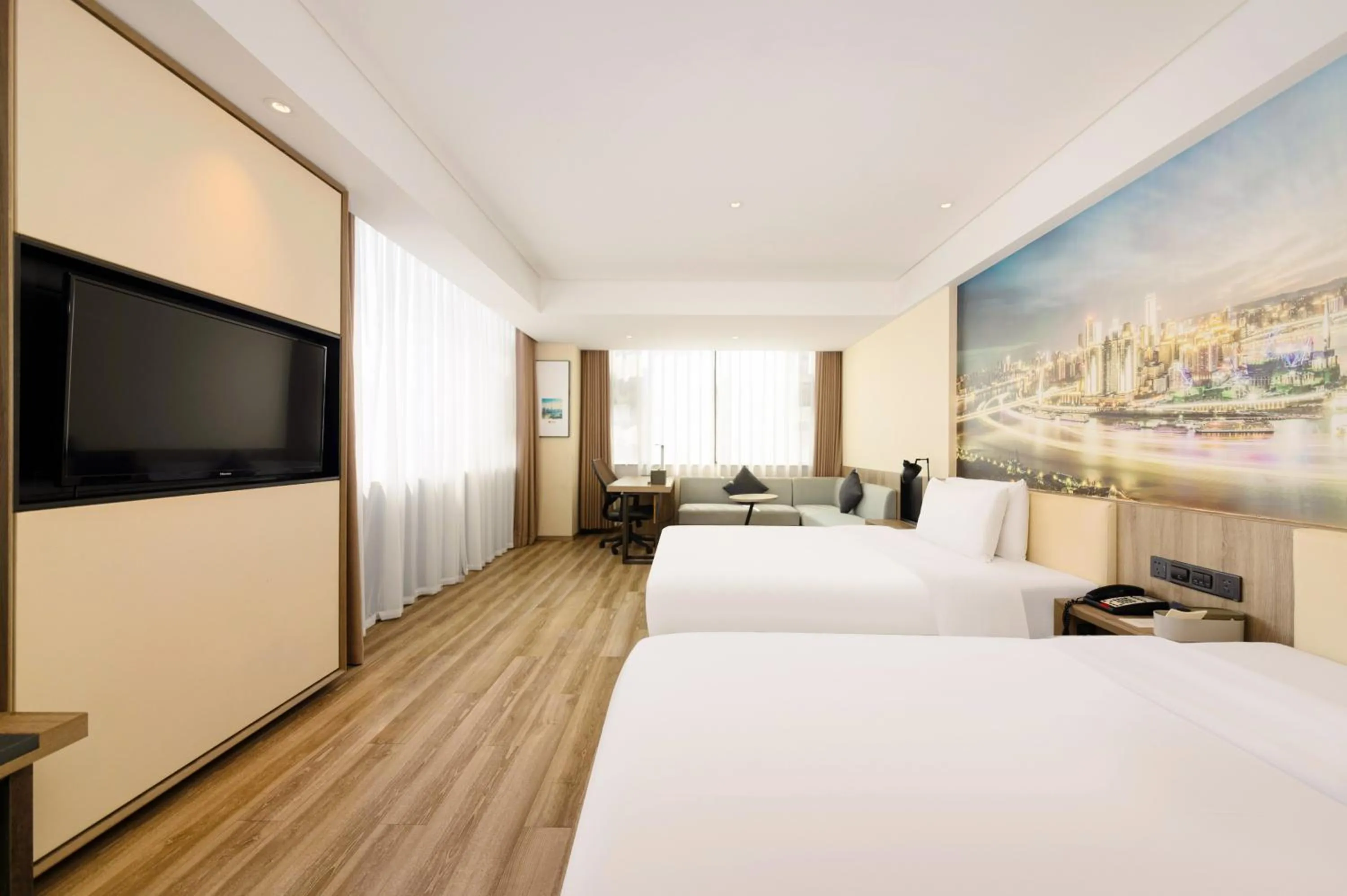 Property building, Bed in Atour Hotel Chongqing Jiefangbei