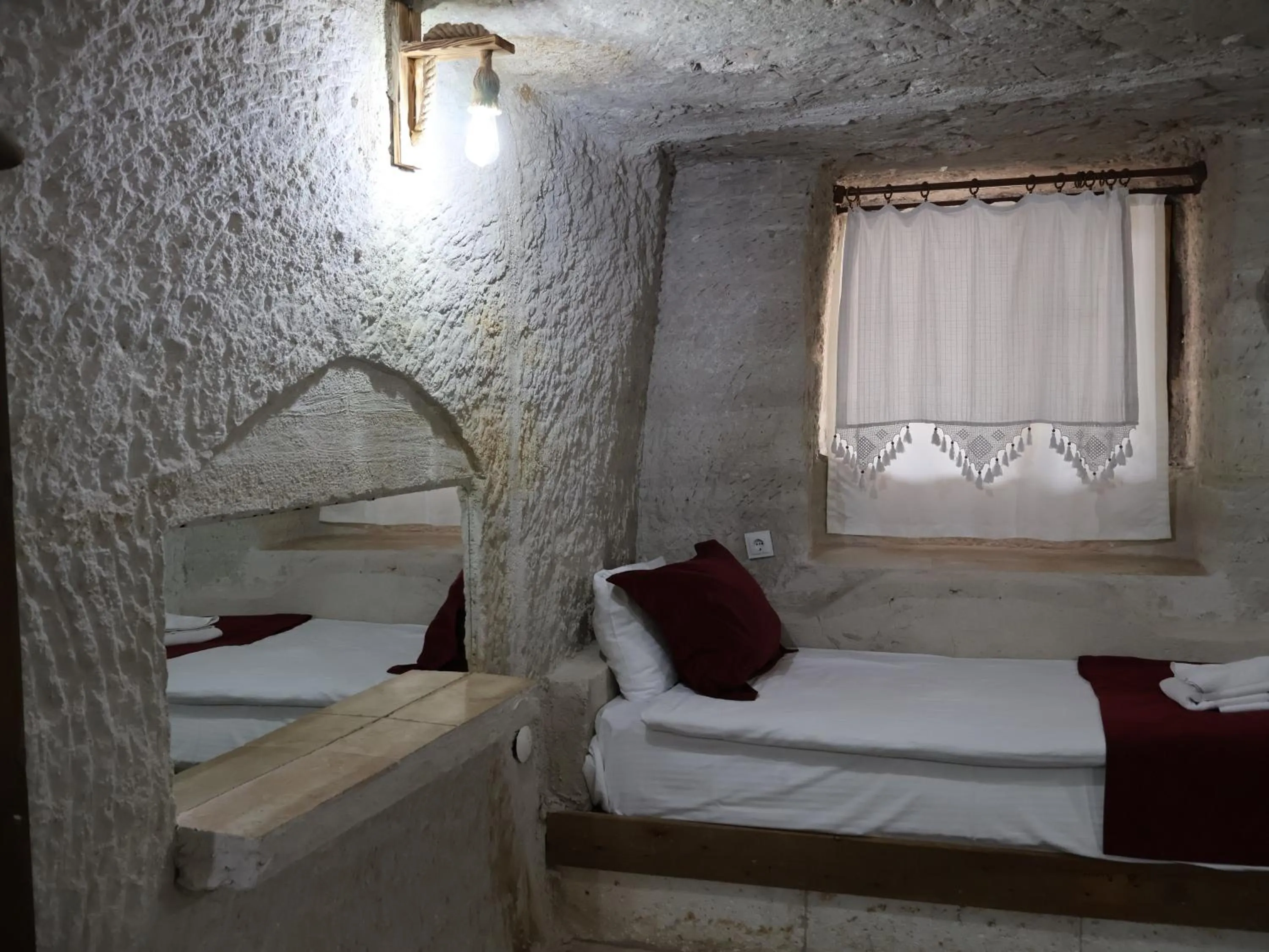 Bed in Seven Rock Cave Hotel