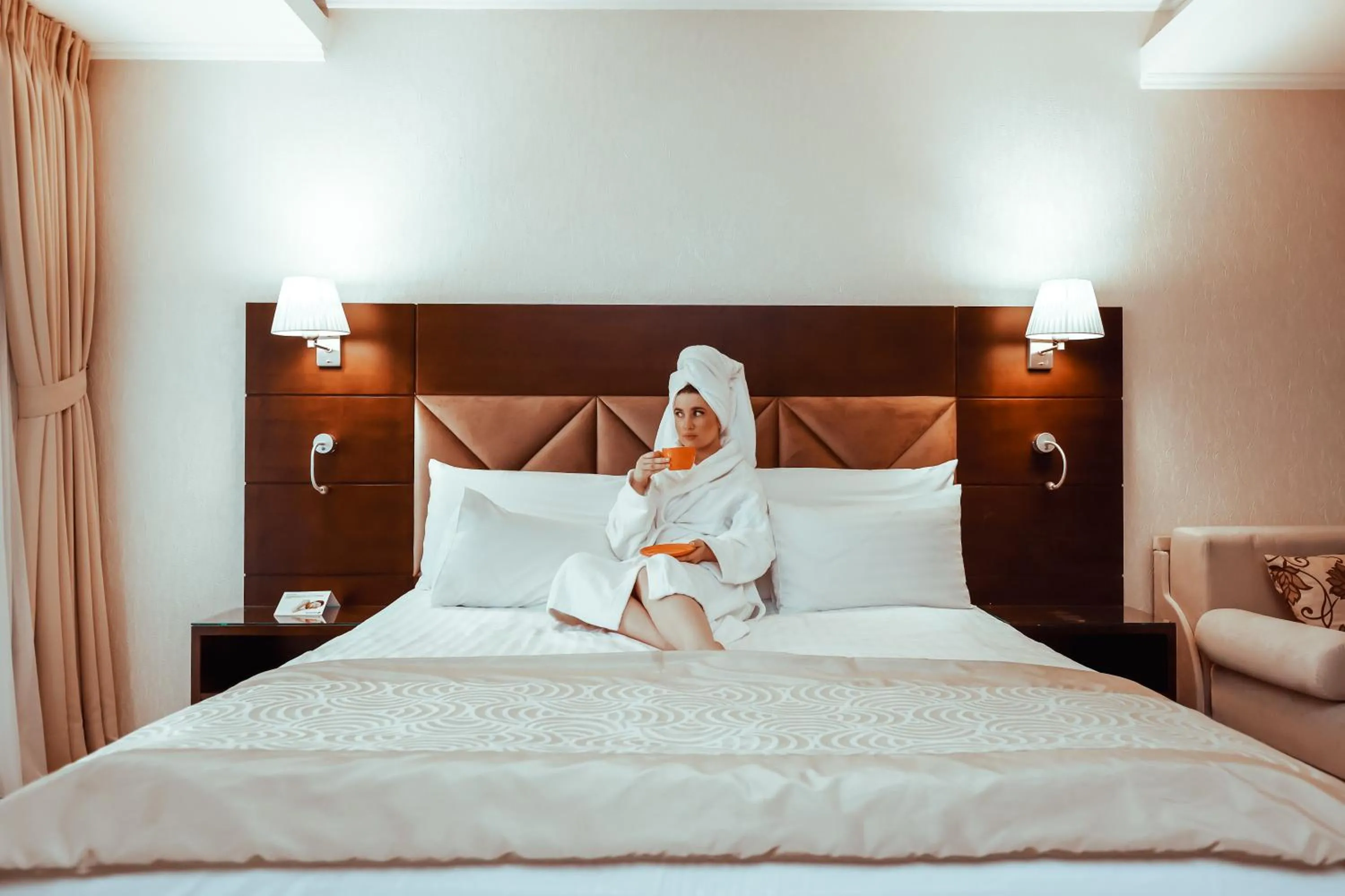 Bed in Grand Hotel Coroana