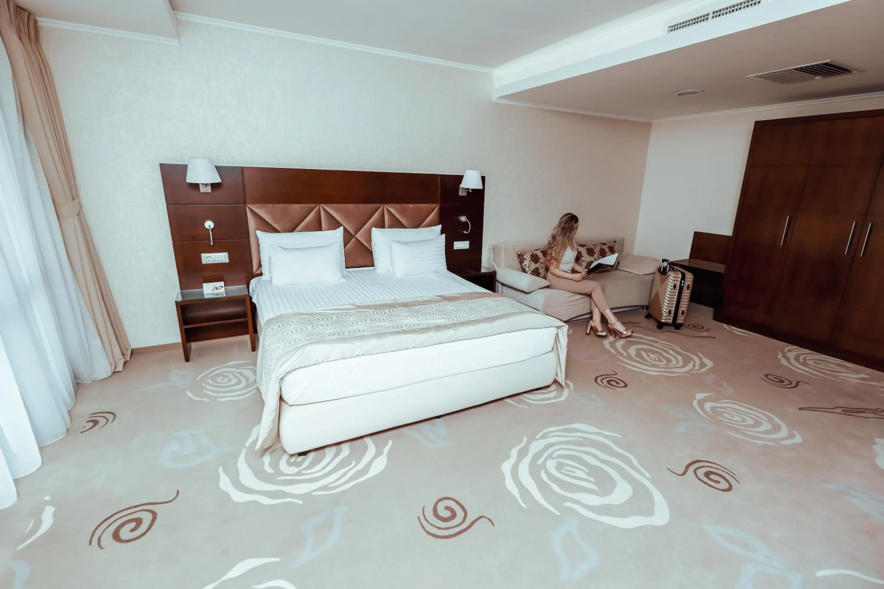 Bed in Grand Hotel Coroana