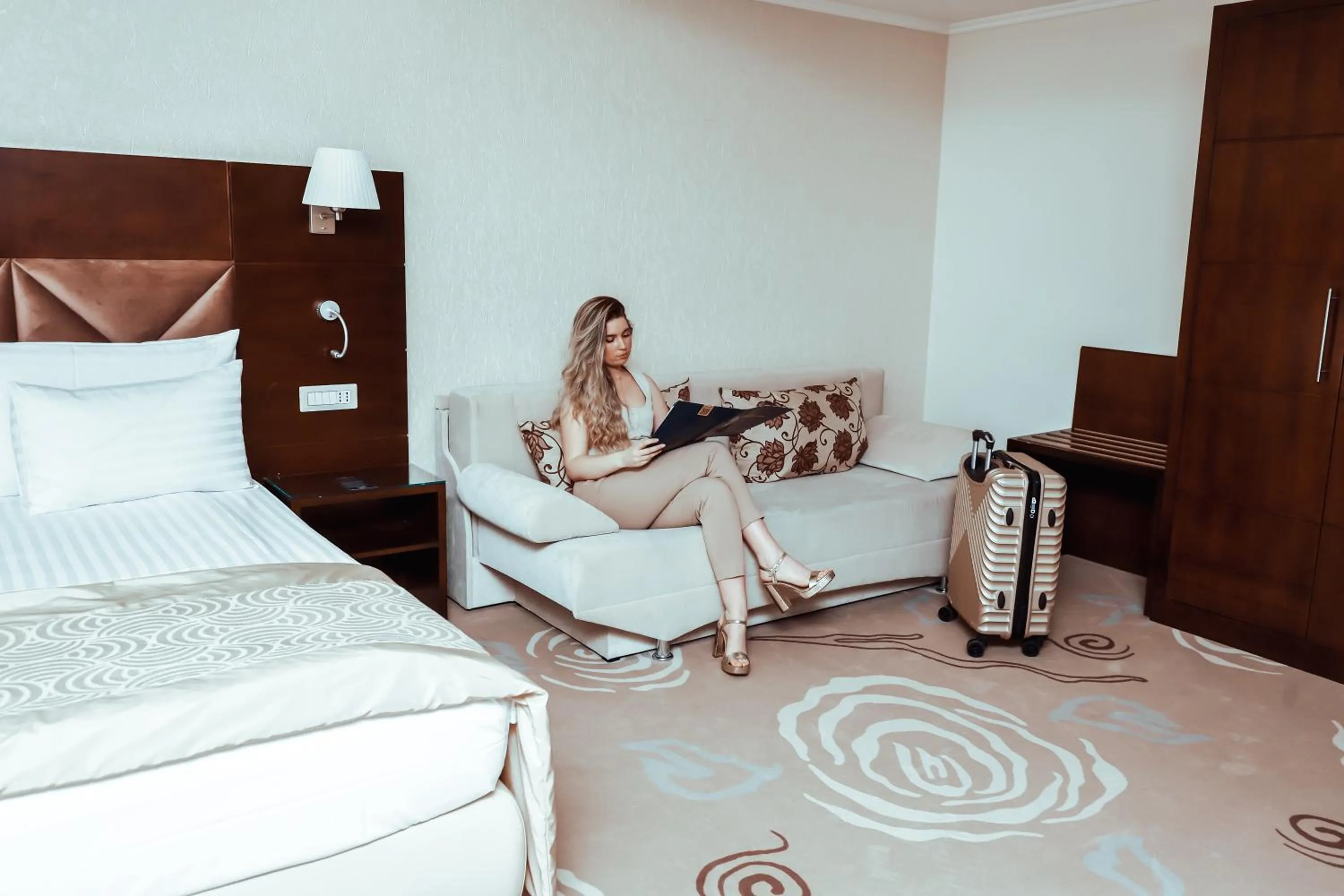 Bed in Grand Hotel Coroana