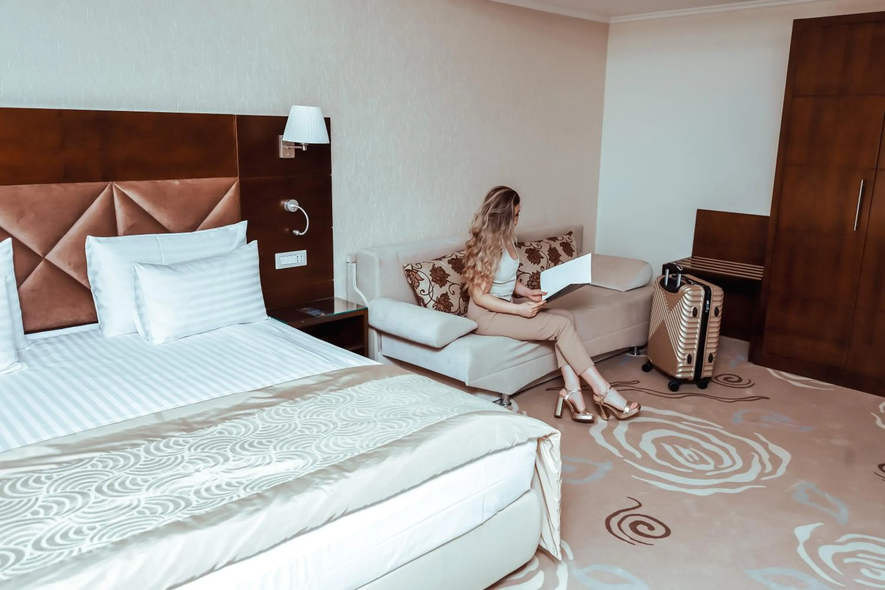 Bed in Grand Hotel Coroana