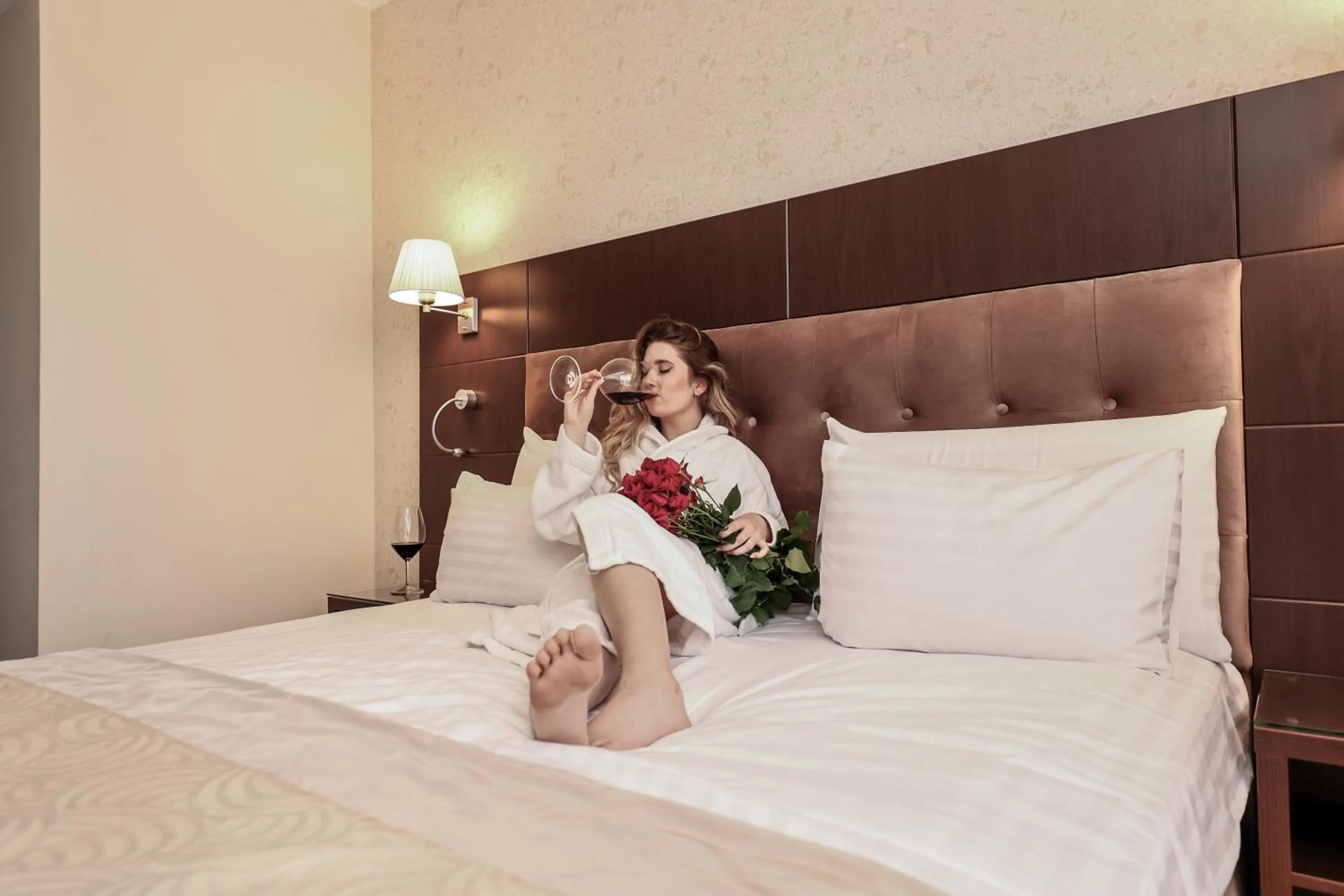 Bed in Grand Hotel Coroana