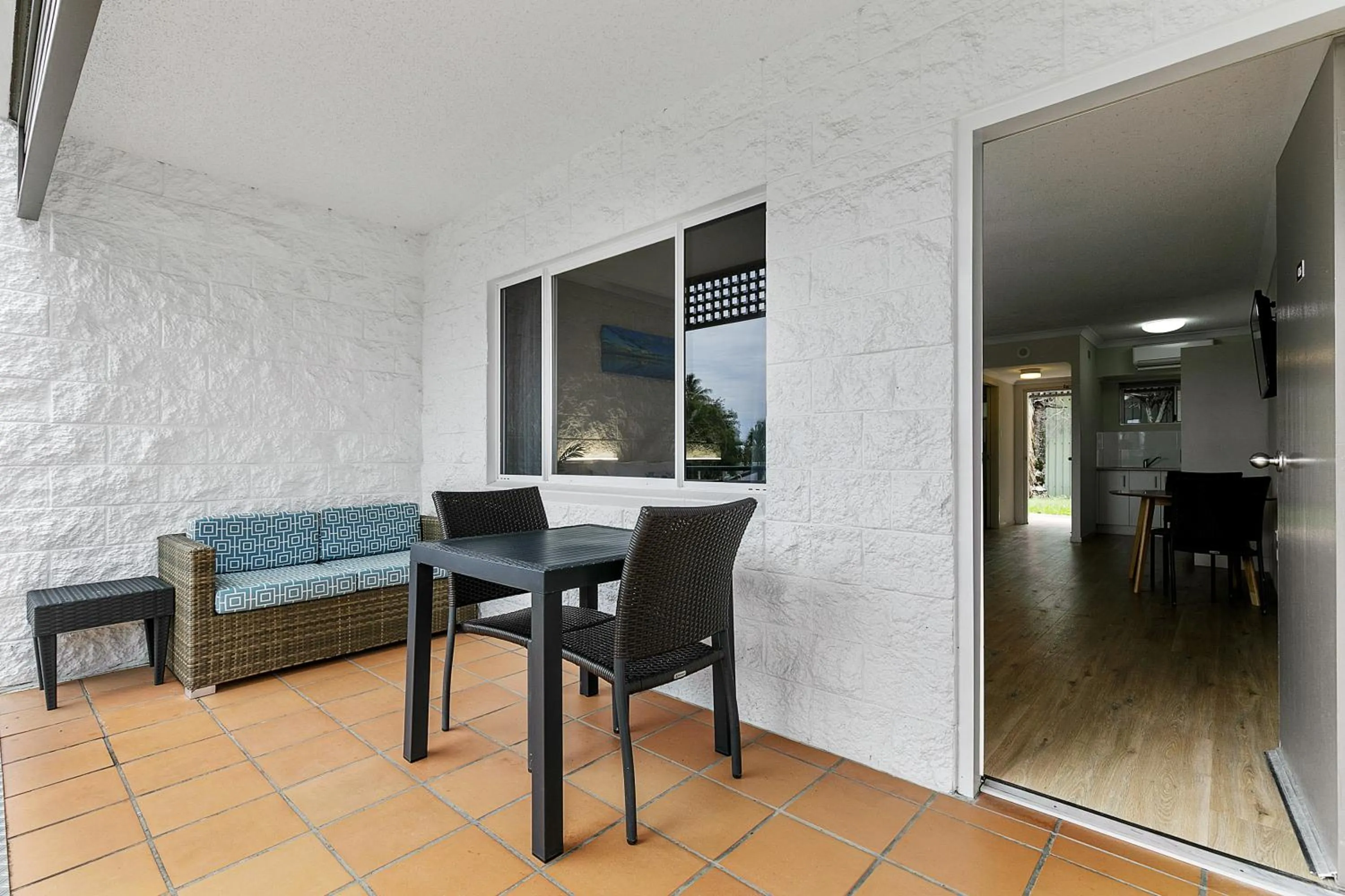 Patio in K'gari Beach Resort