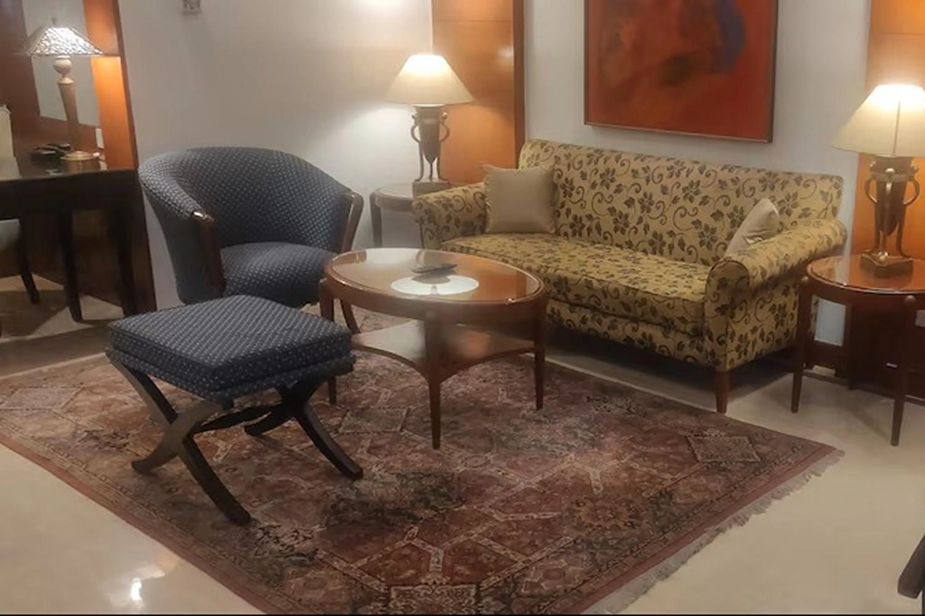 Seating area in The Hans, New Delhi