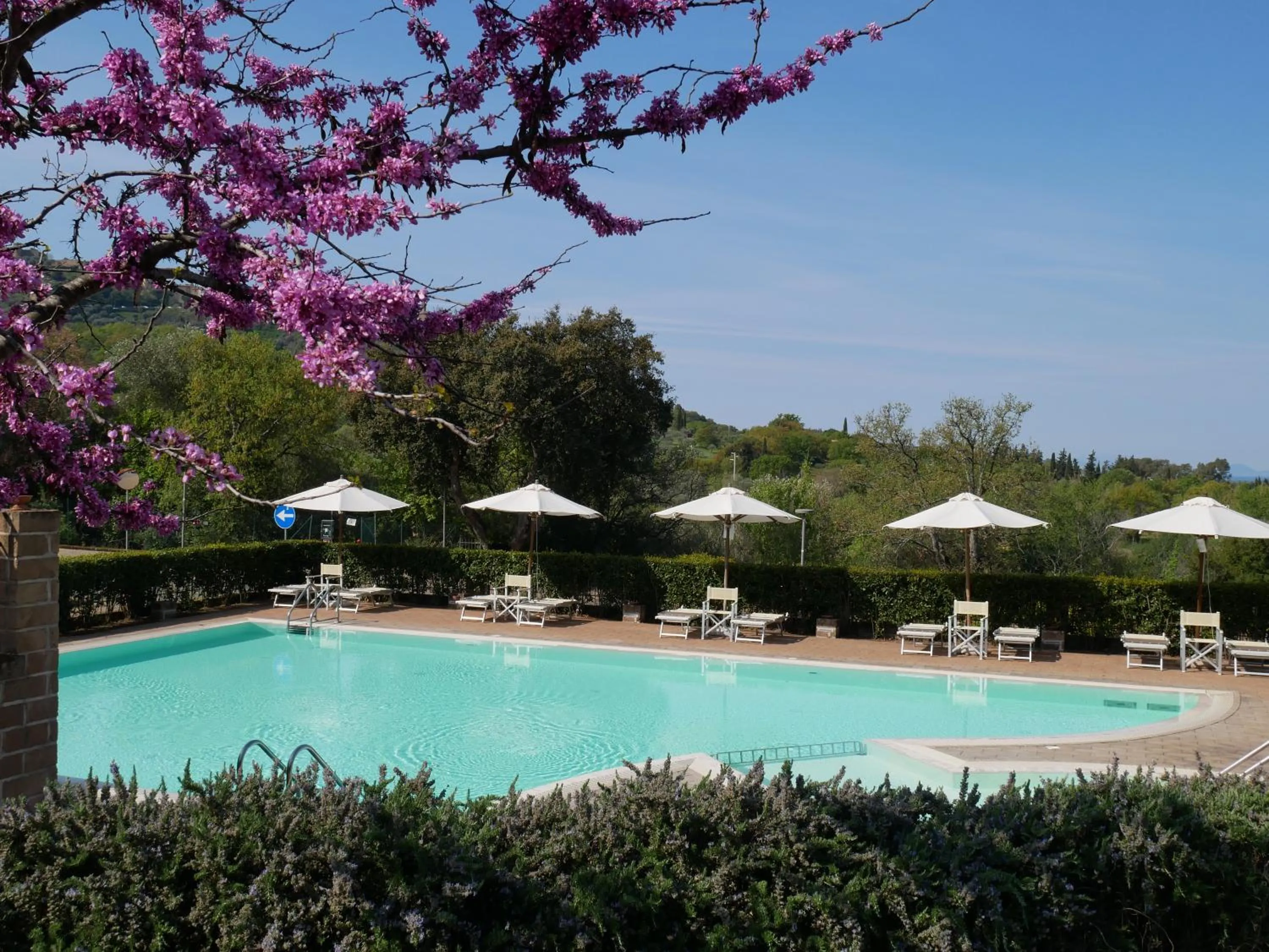 Pool view in Borgo Etrusco