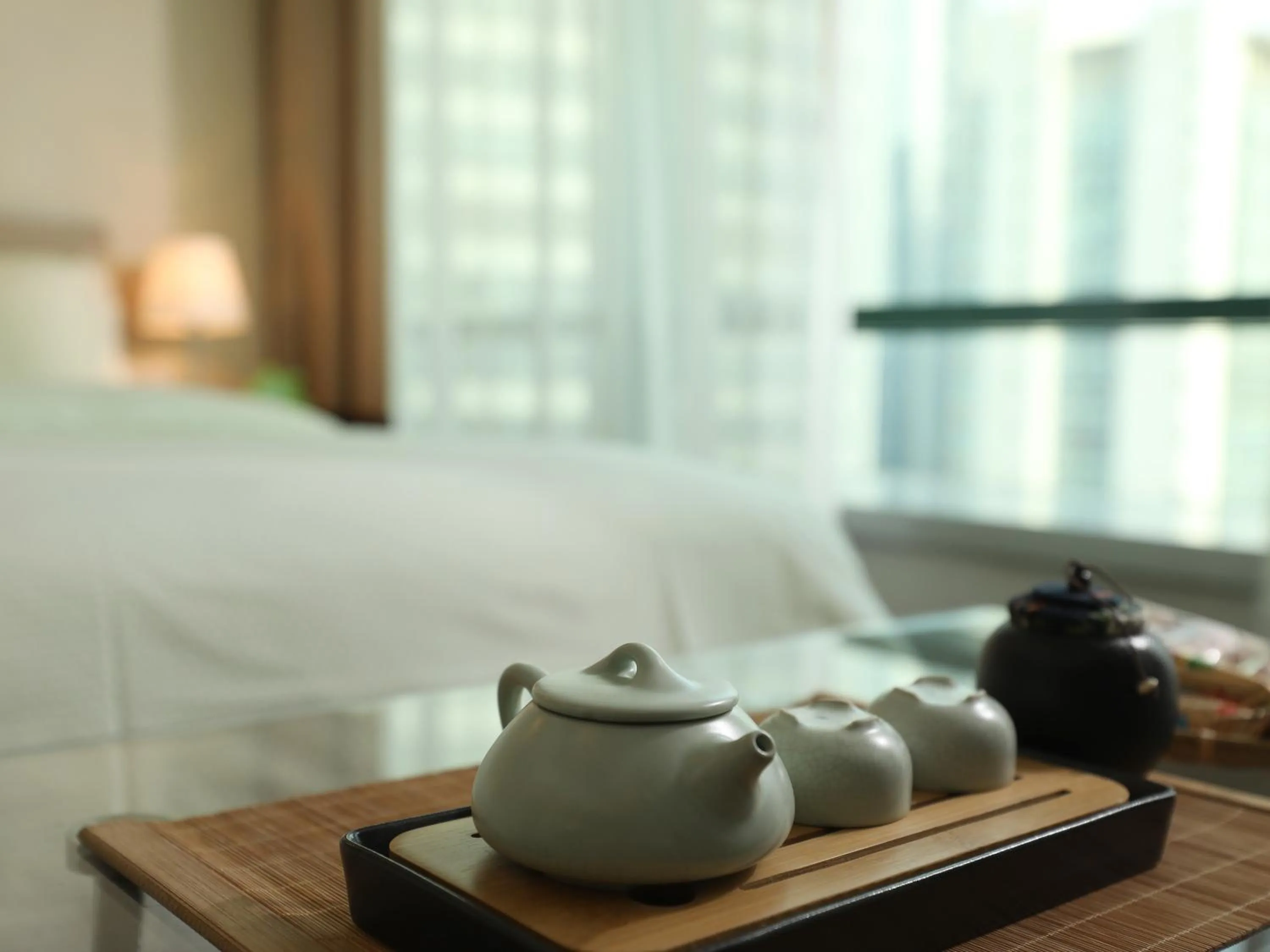 Bed in Shanghai Cosmo World Union Service Apartment