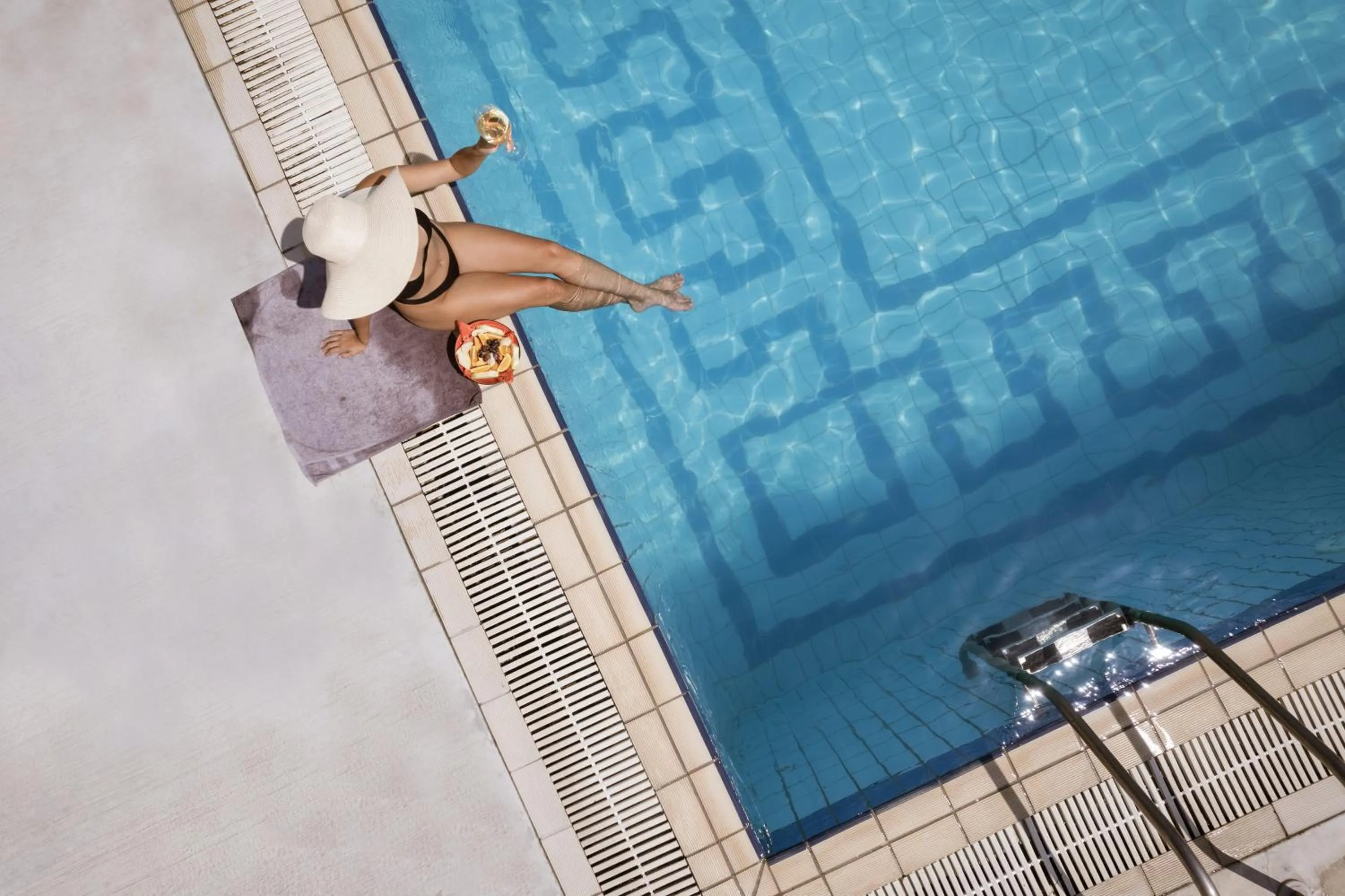 People in Atrium Hotel