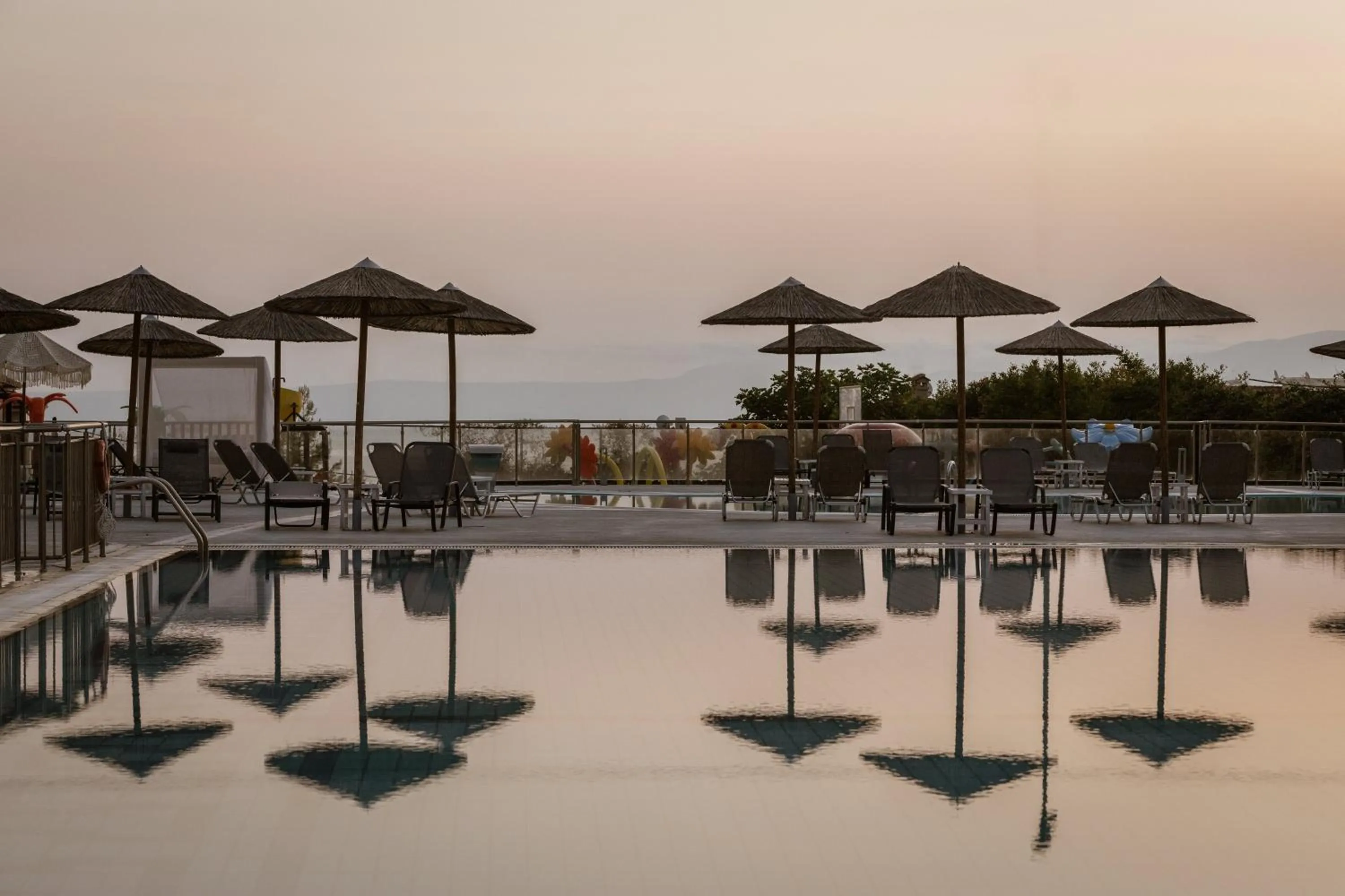 Pool view in Atrium Hotel